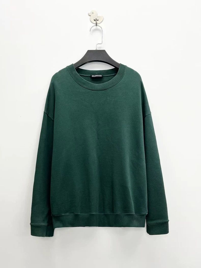 Balenciaga Balenciaga Dark green sweater with old letters logo on the Size US L / EU 52-54 / 3 - 2 Thumbnail
