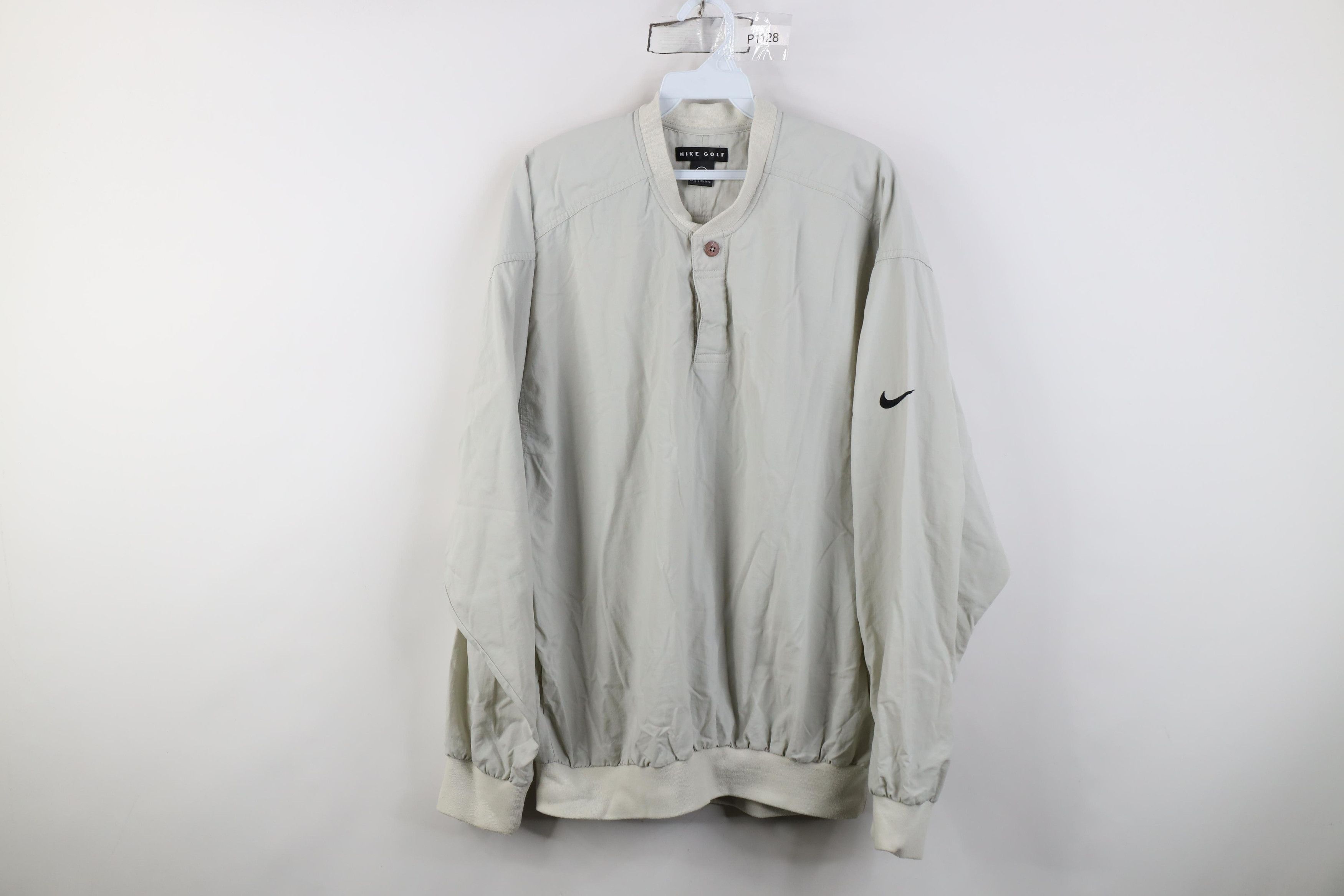 Nike Vintage 90s Nike Golf Mini Swoosh Windbreaker Jacket Stone Size US M / EU 48-50 / 2 - 1 Thumbnail