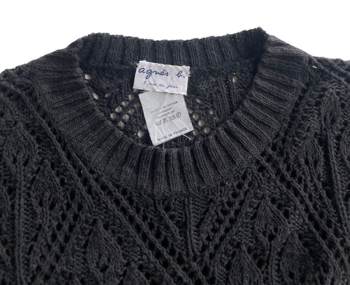 agnes b. Agnes B. Luxury Mesh Cable Knit Sweater Size US L / EU 52-54 / 3 - 4 Thumbnail