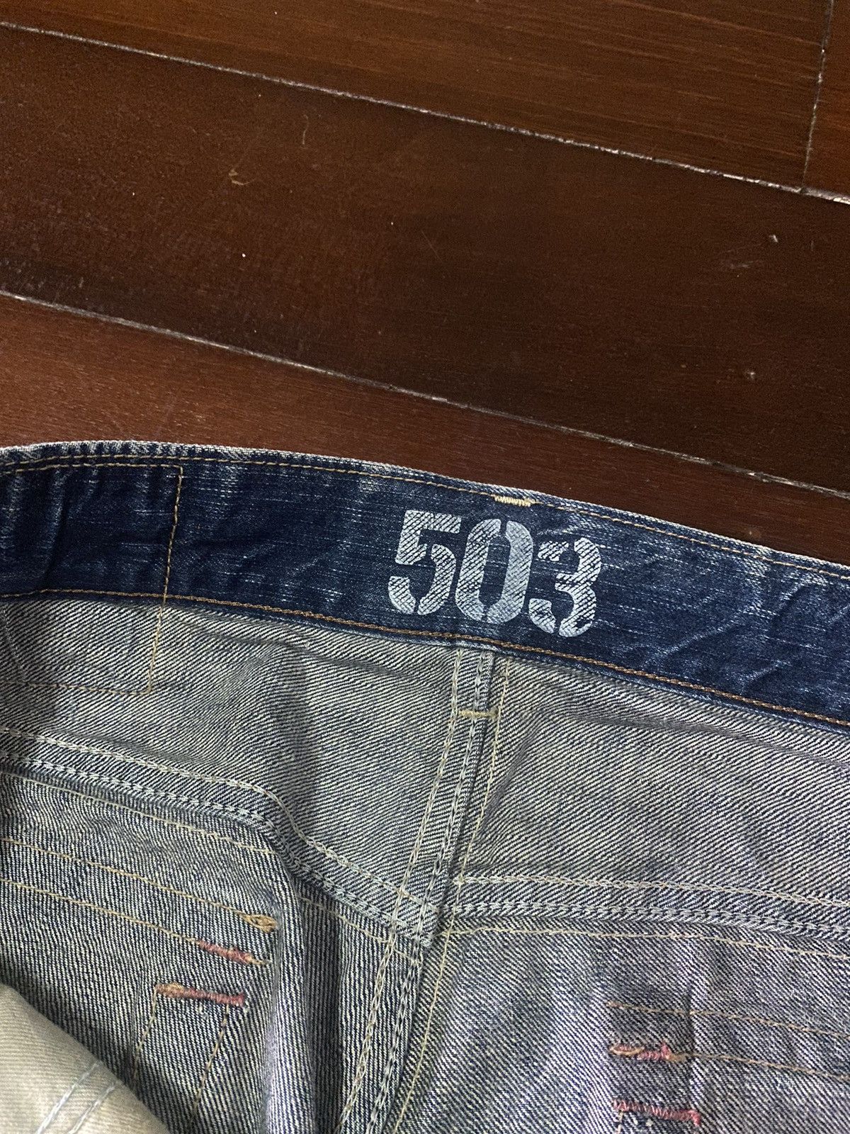 If Six Was Nine EDWIN 503 BLUE TRIP FLARE BOOTCUT DENIM Size US 36 / EU 52 - 13 Thumbnail