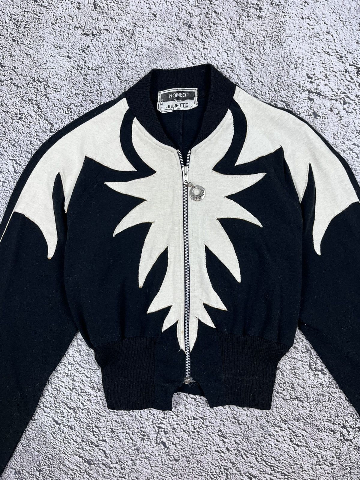 Japanese Brand Vintage AvantGarde Custom Patchwork zip up light bomber Size S / US 4 / IT 40 - 4 Thumbnail