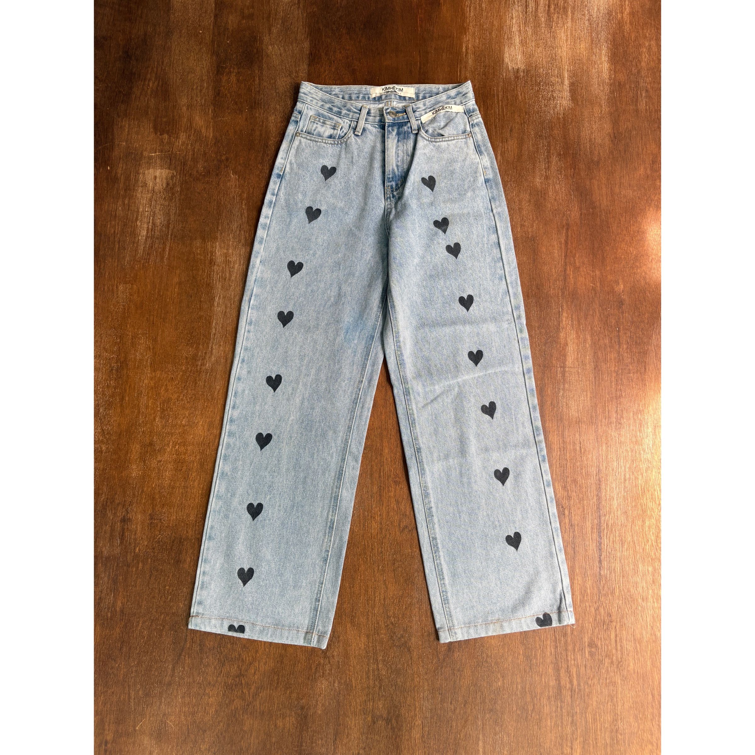 Other KIMHEKIM Heart Denim Made in Korea Size 26" / US 2 / IT 38 - 1 Thumbnail