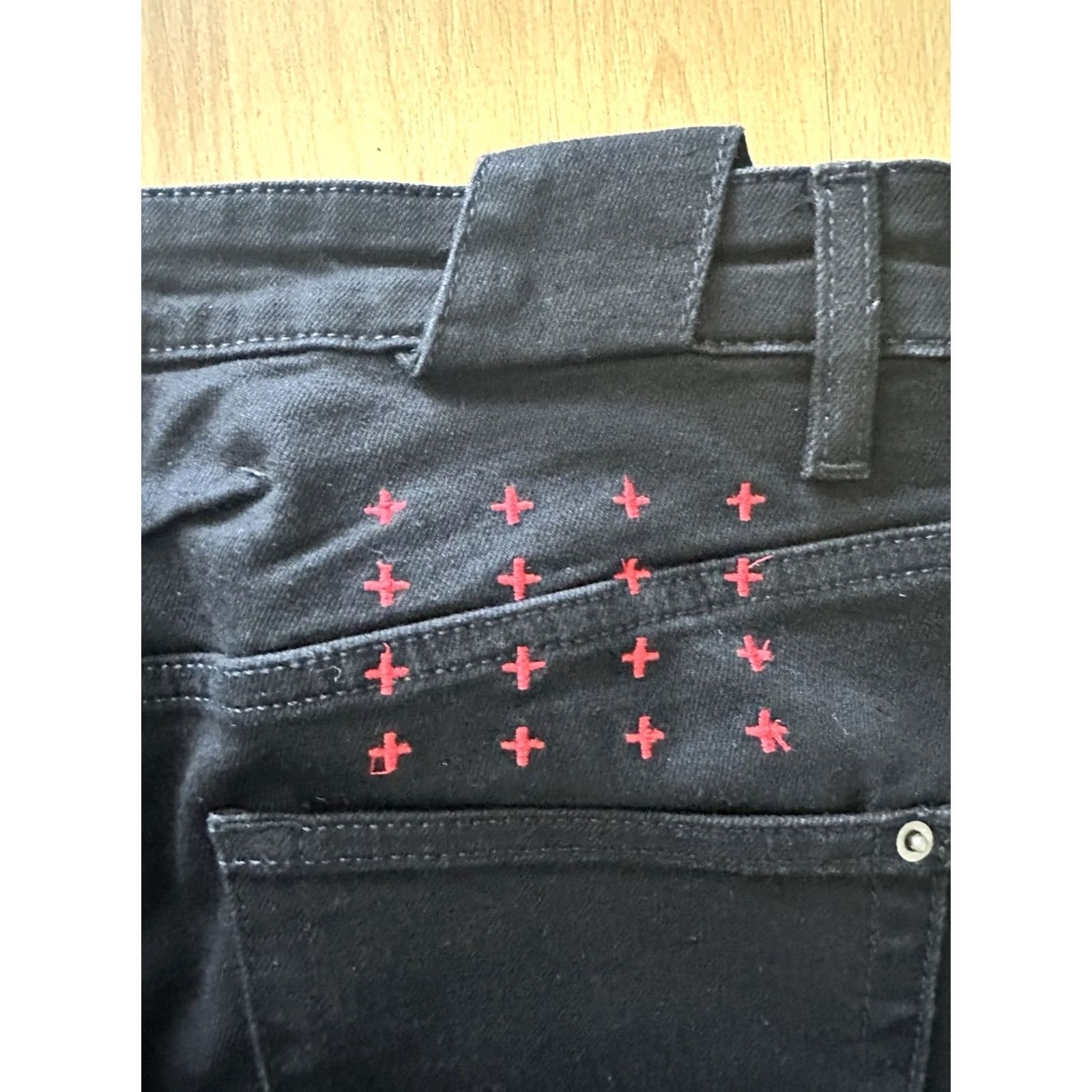 Ksubi Ksubi Jeans Skinny Men 30 Black Denim 5-Pocket Mid Rise 32.5 Inseam Button Waist 15” Size US 30 / EU 46 - 2 Thumbnail