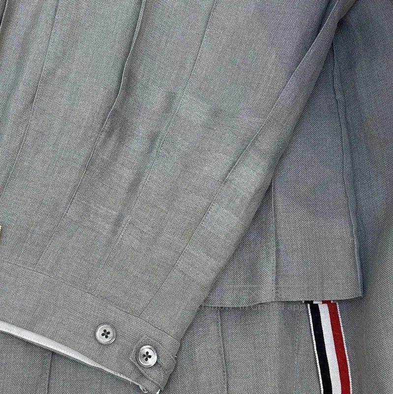 Thom Browne Thom Browne Pleated Gray Wool Midi Skirt . Size 23" - 6 Thumbnail