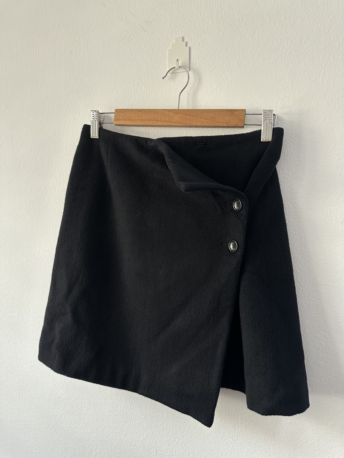 Y's Y’s Bis by Yohji Yamamoto Mini Wool Skirt Size 27" / US 4 / IT 40 - 2 Thumbnail