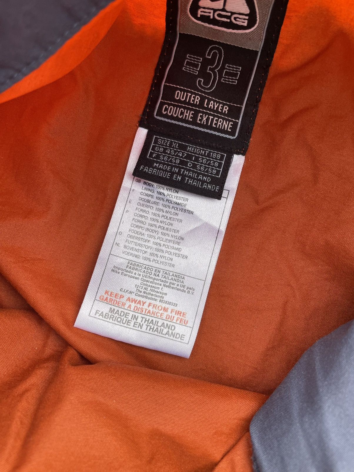 Nike ACG Vintage Nike Jacket Mens Extra Large Orange ACG Kayak Smock Size US XL / EU 56 / 4 - 12 Thumbnail