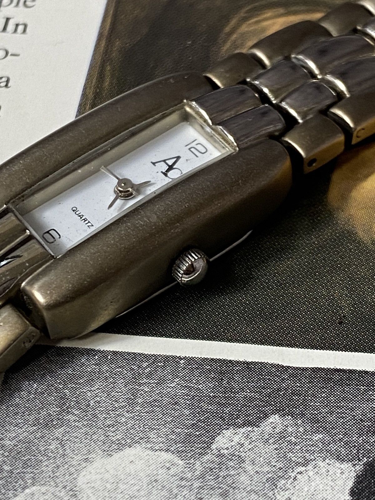 Japanese Brand × Jewelry × Vintage Silver AC Quartz Watch Metal Bracelet Size ONE SIZE - 5 Thumbnail