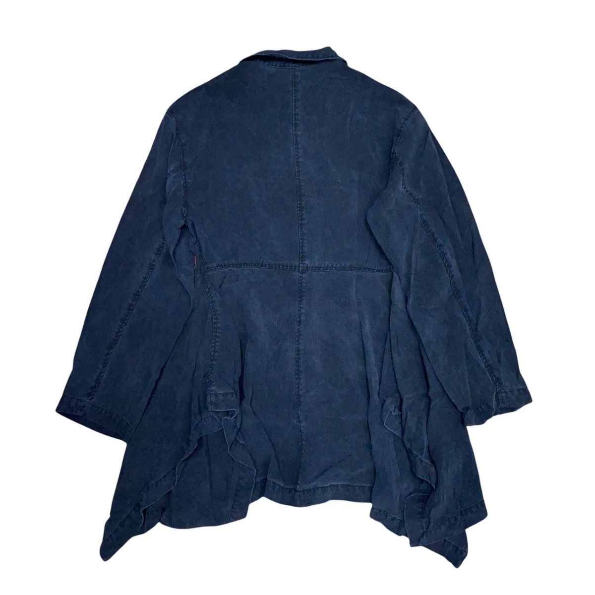 Le Grande Bleu (L.G.B.) MICHEL KLEIN ASYMMETRICAL CHINESE BUTTON LINEN JACKET BLACK Size M / US 6-8 / IT 42-44 - 8 Thumbnail
