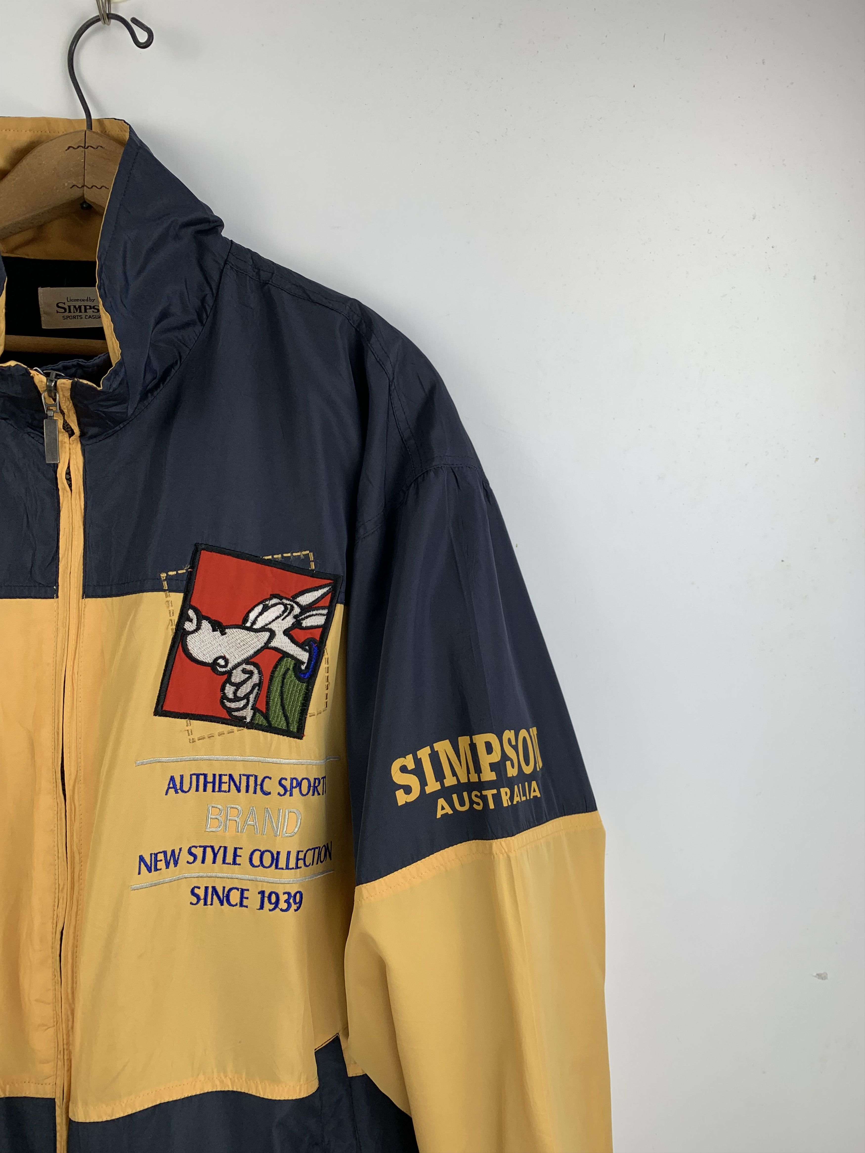 The Simpsons Vintage 80s Simpson Australia Sport Racing Jacket J1649 Size US XL / EU 56 / 4 - 5 Thumbnail
