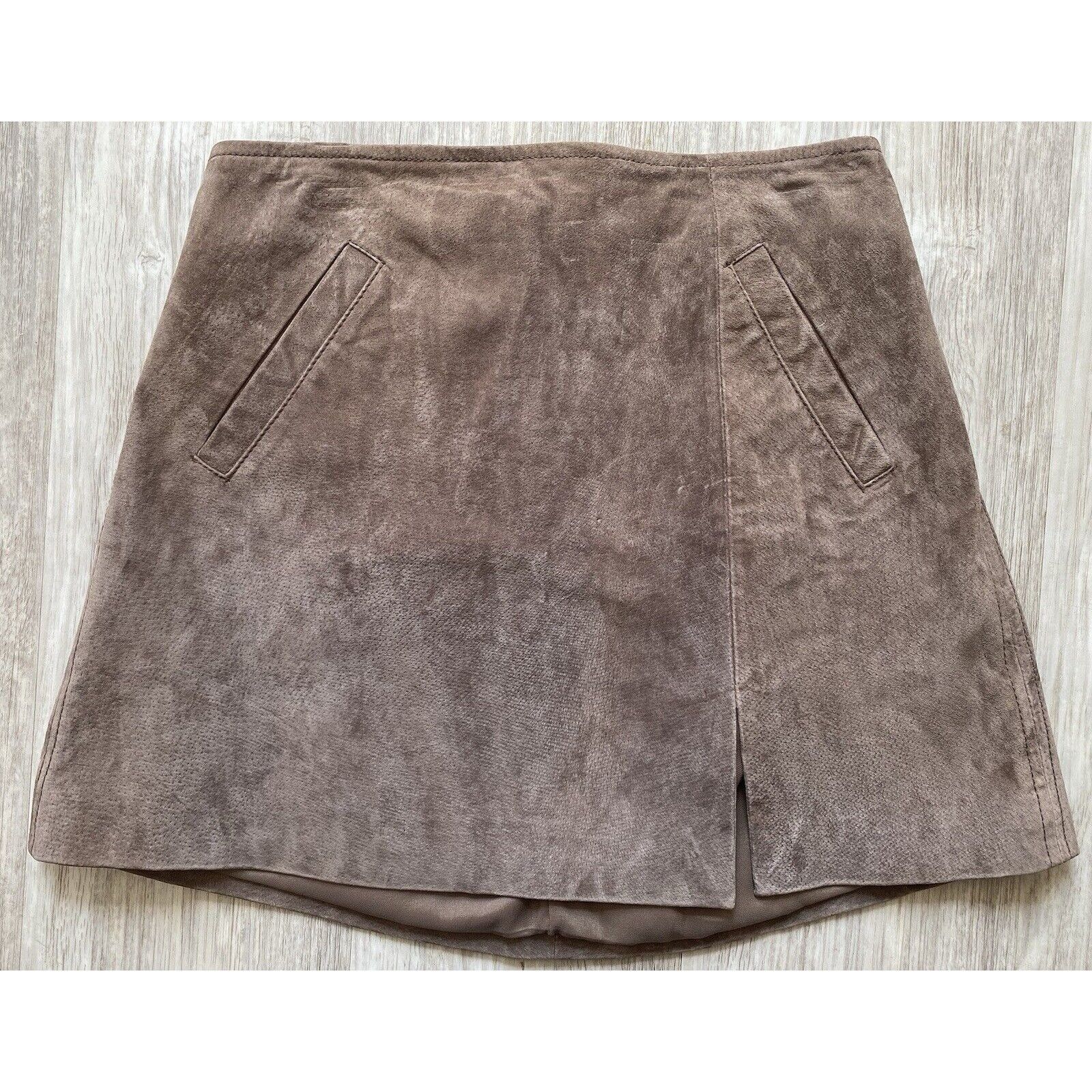 Other Blank NYC | Tan Suede Leather Mini Skirt with Pockets | 29 Size 29" - 1 Thumbnail