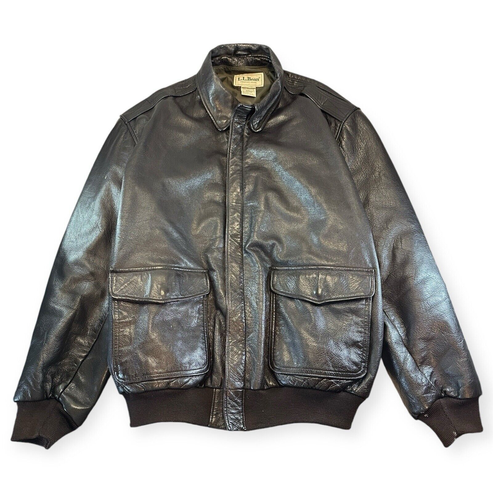 L.L. Bean LL Bean A-2 Flight Flying Tiger Leather Bomber