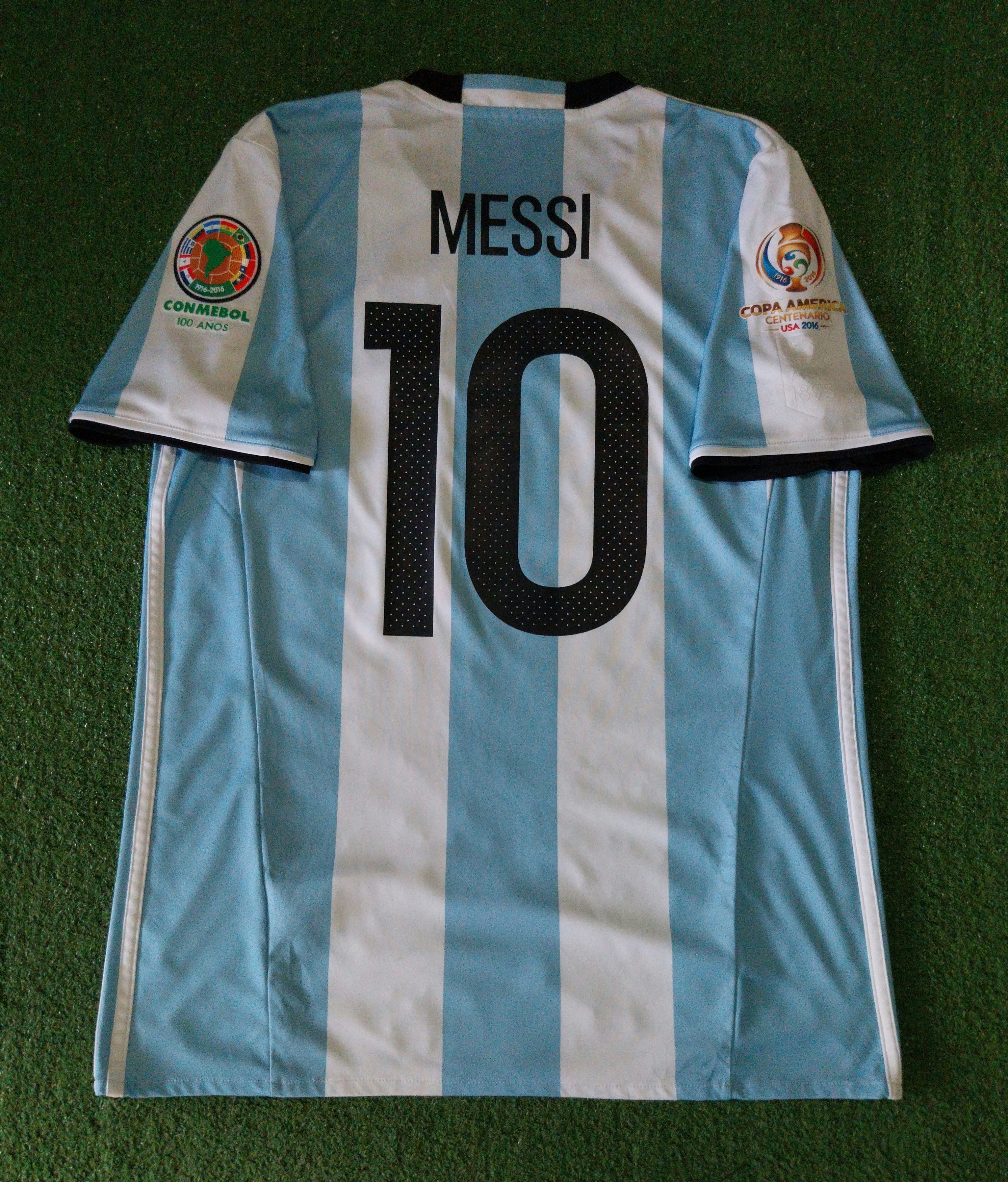 Adidas Argentina home 2016/2017 lionel messi jersey football Size US M / EU 48-50 / 2 - 2 Thumbnail