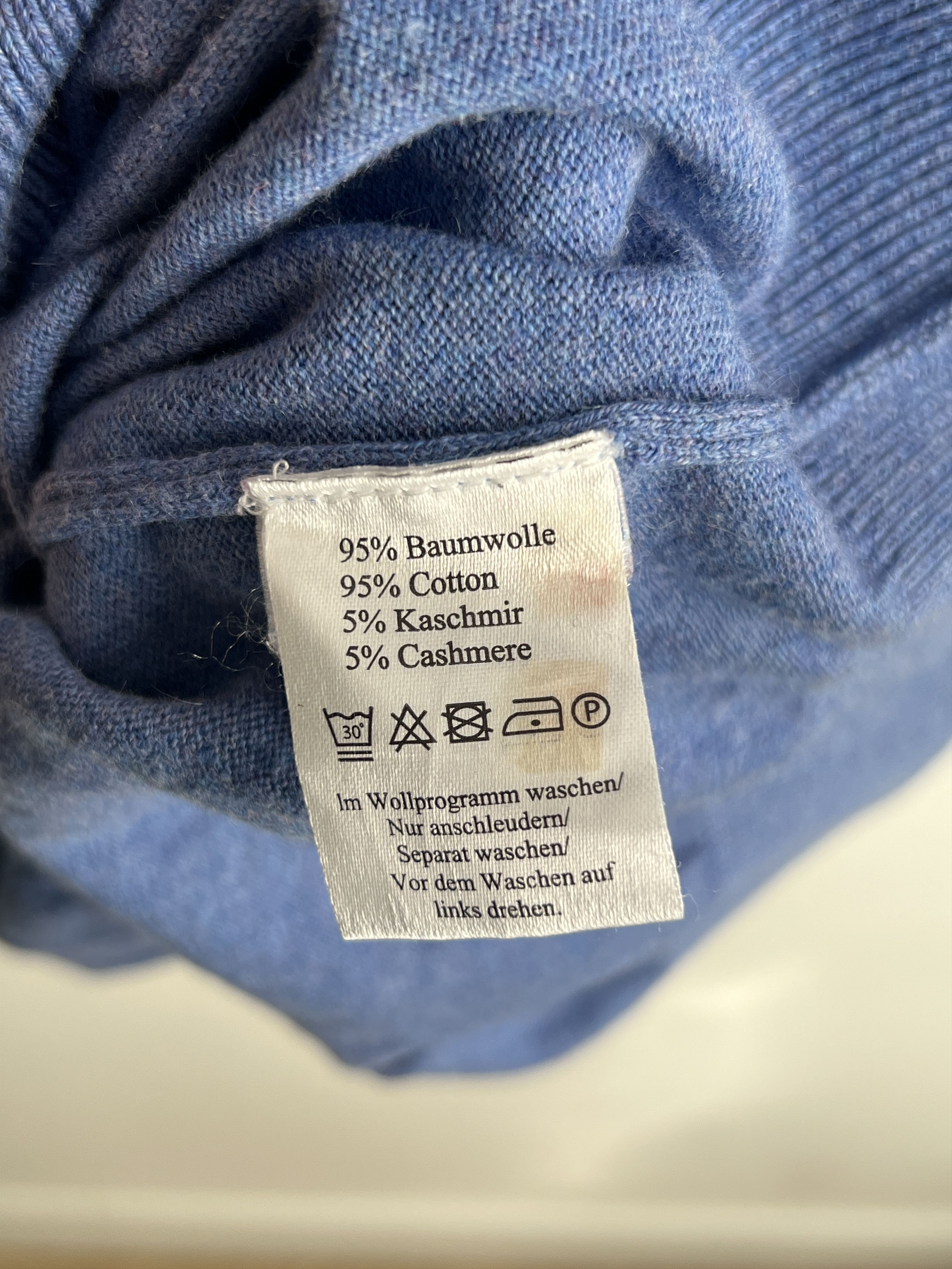 Carlo Colucci Carlo Colucci Knit Sweater V Neck Blue Size US M / EU 48-50 / 2 - 7 Thumbnail