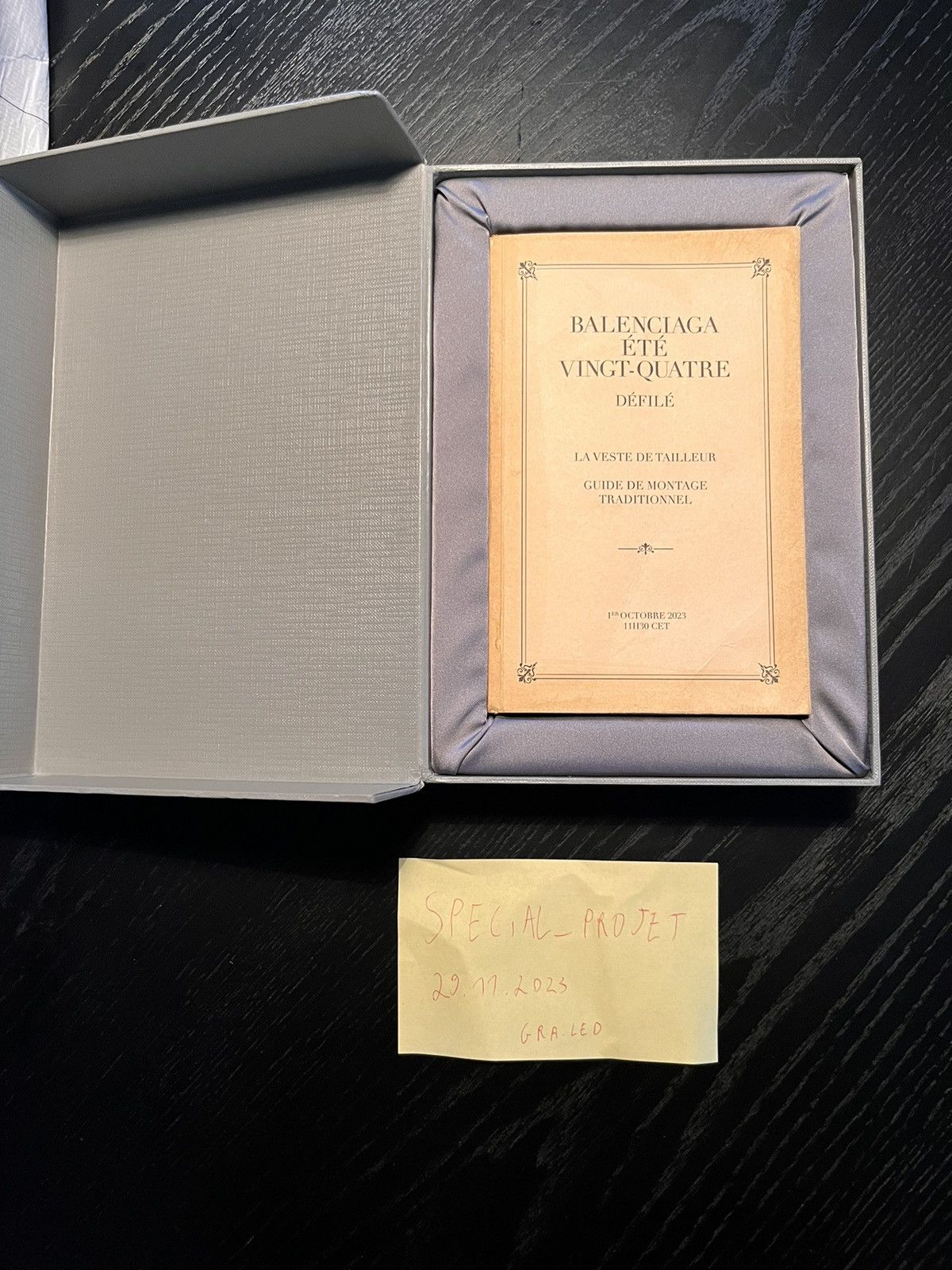 image of Balenciaga Invite Spring 24 Show in Grey, Men's