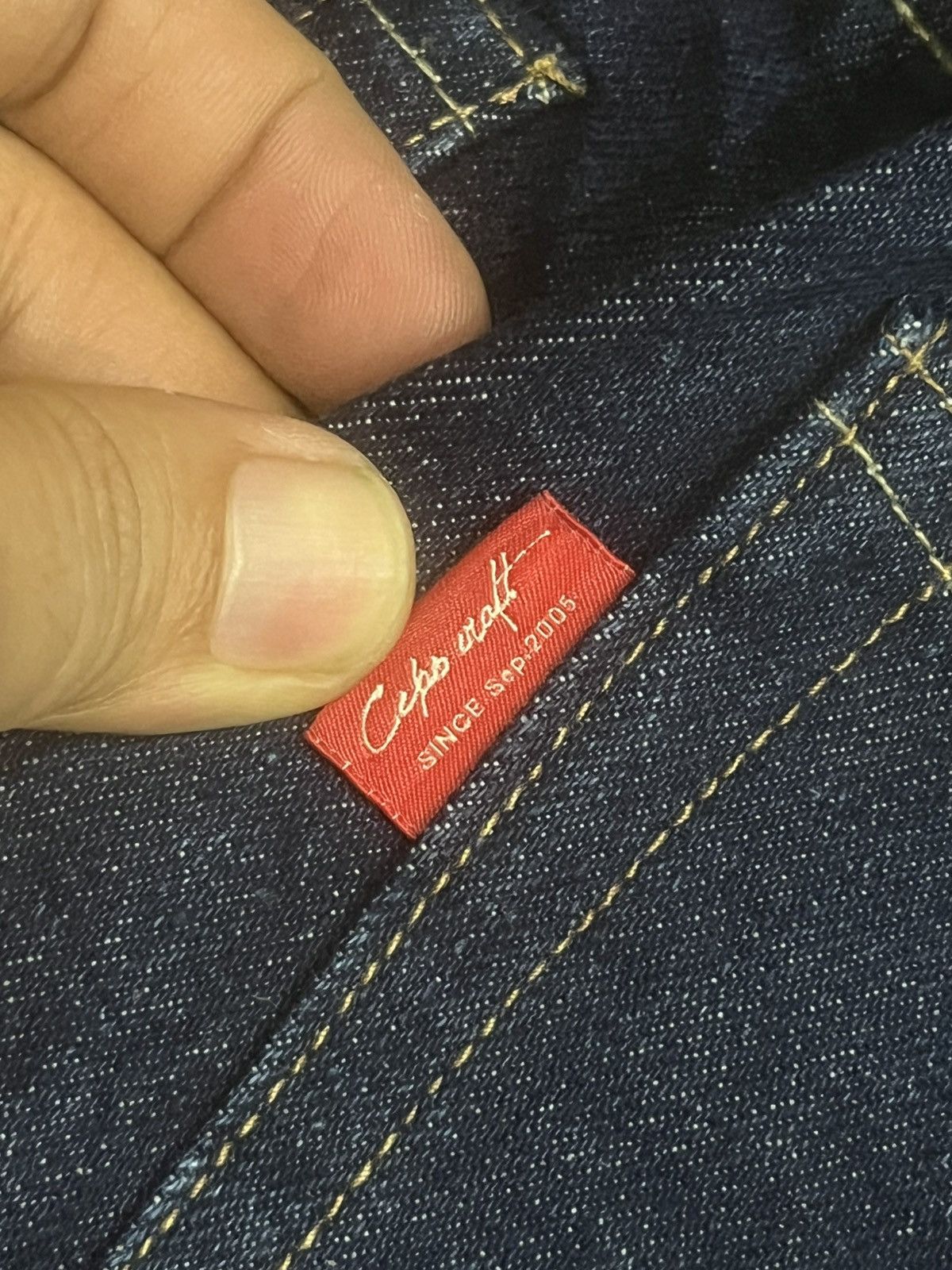 Vintage Vintage Cepo Craft Raw Indigo Straight Leg Selvedge Jeans Size US 28 / EU 44 - 9 Thumbnail