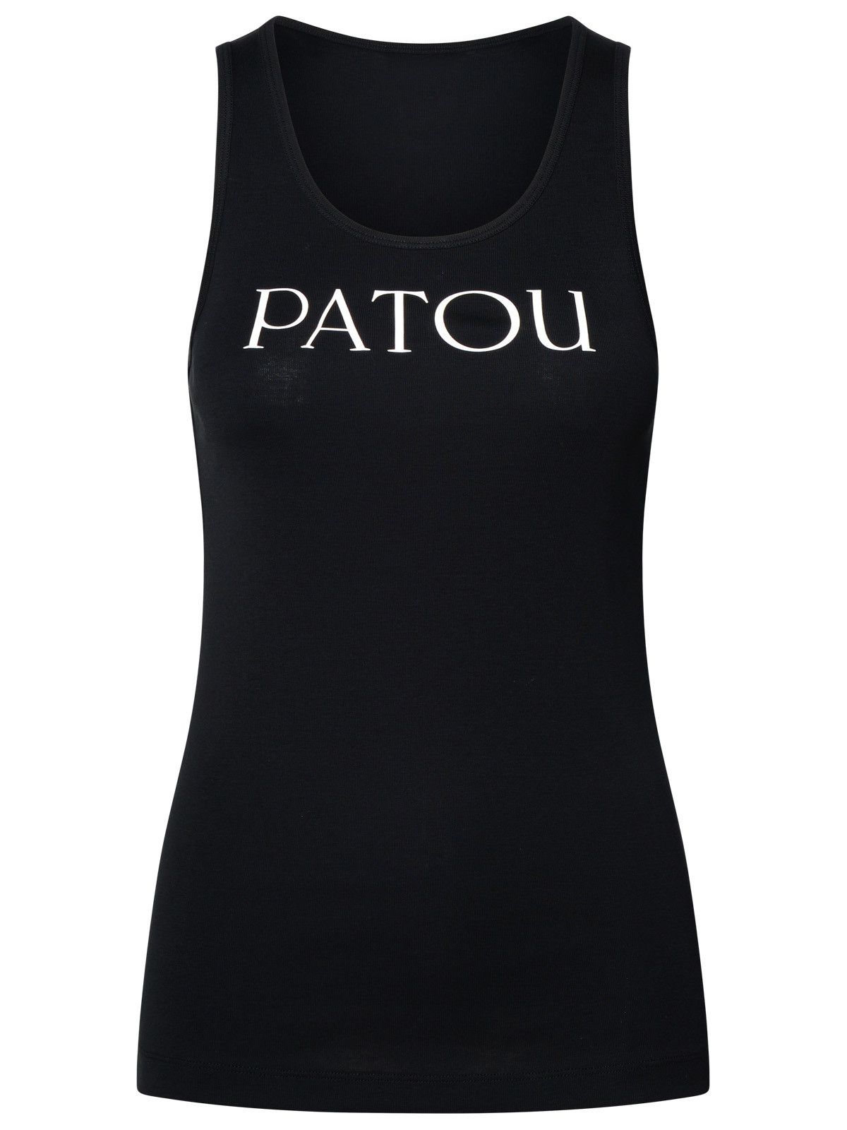 image of Patou Black Cotton Tank Top, Women's (Size Small)
