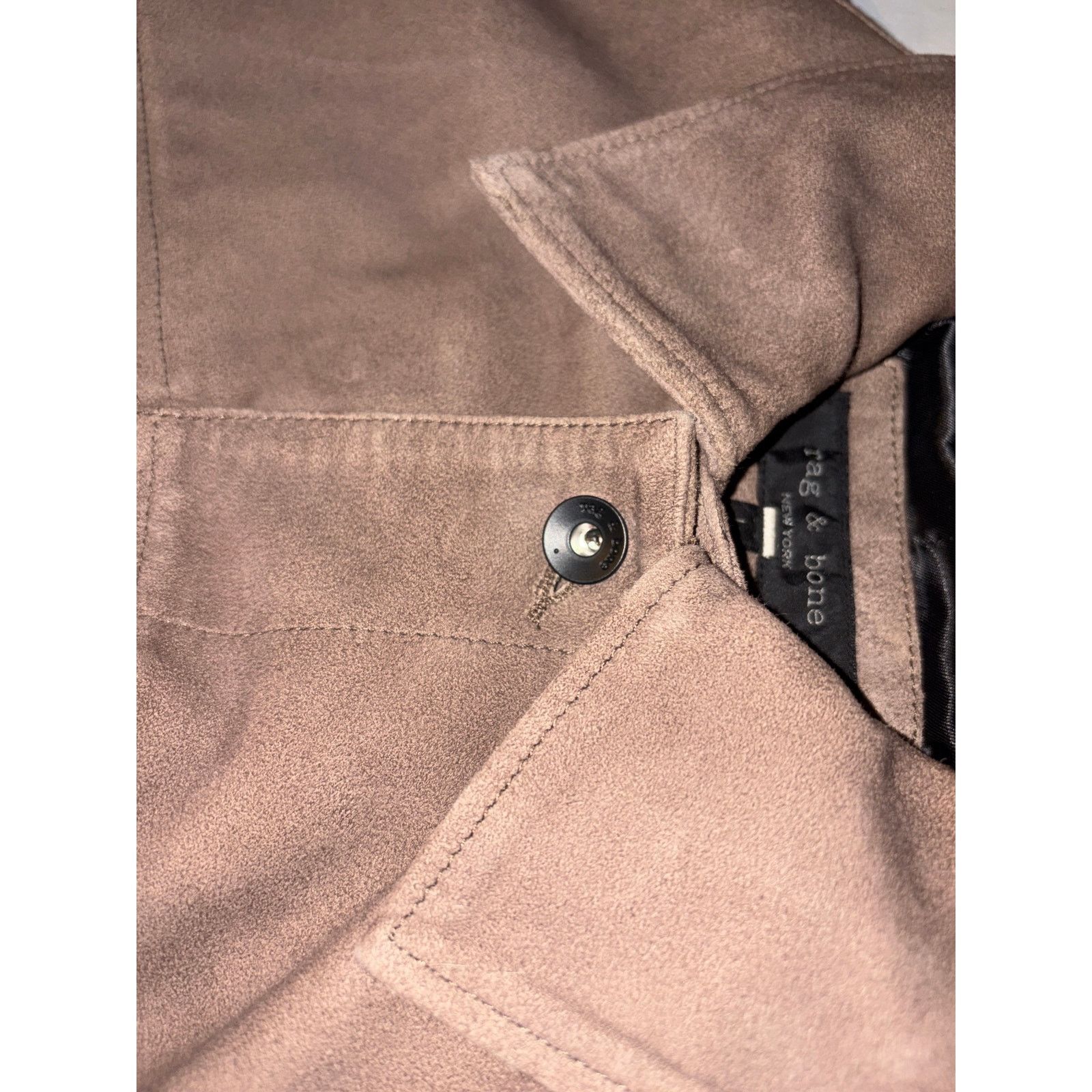 Rag & Bone Rag & Bone Owen Suede Trucker Jacket Sz L Perf. Con. Size US L / EU 52-54 / 3 - 9 Thumbnail