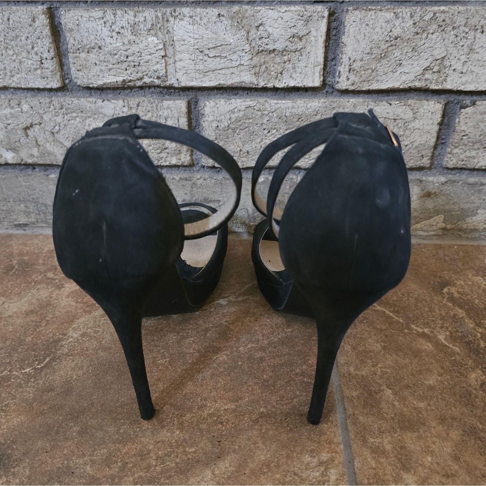 Other Black | WINDSOR | Double Strapped Heels Size US 7 / IT 37 - 4 Thumbnail