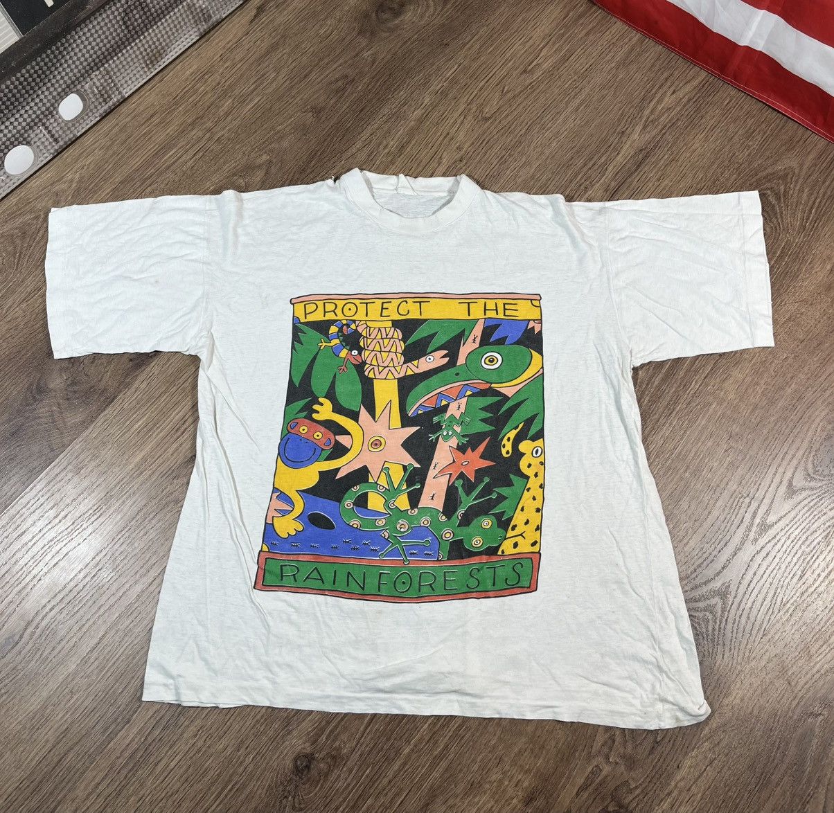 Vintage Protect The Rain Forests 80s T Shirt