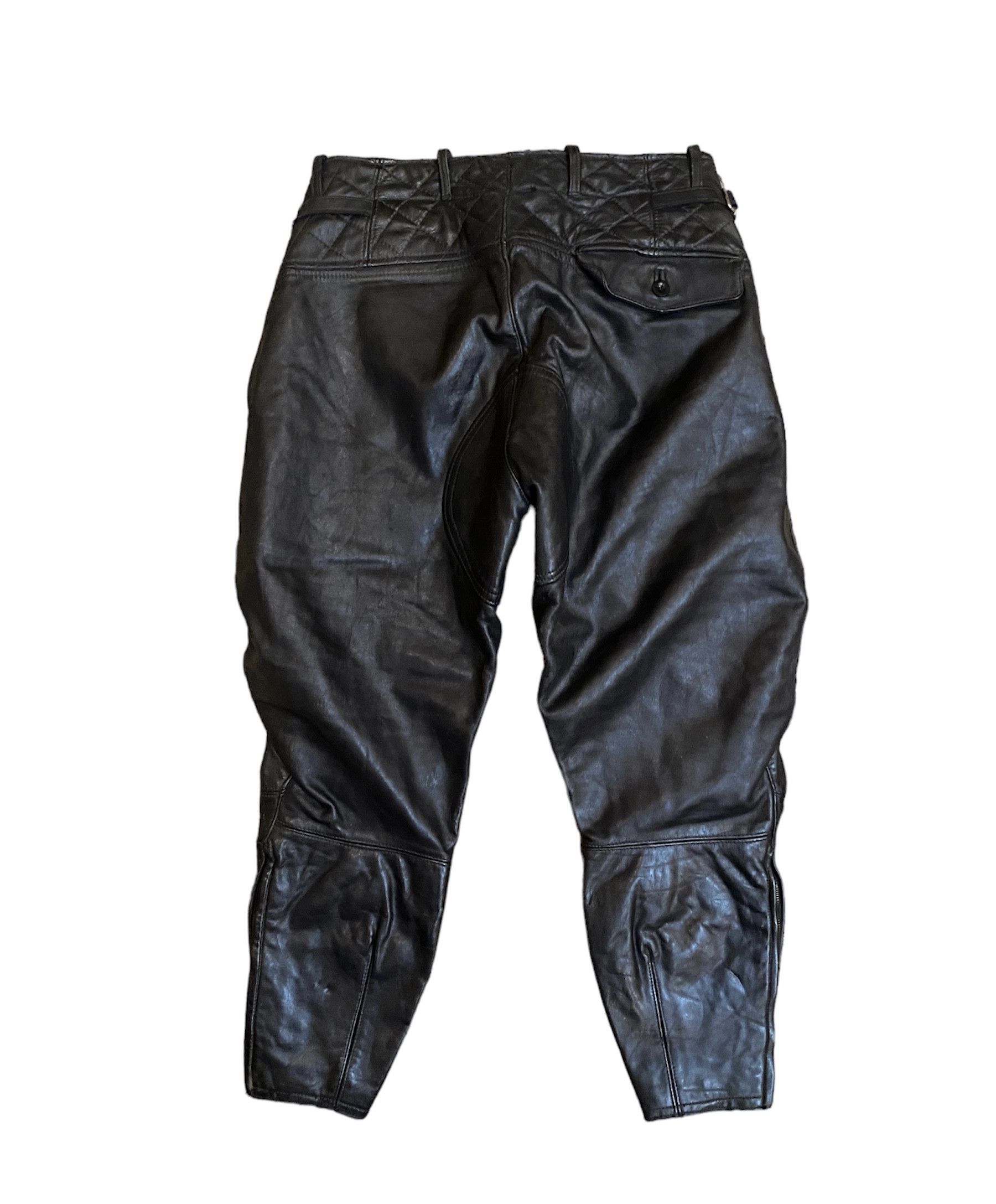 Vintage Rare 40s German WWII Era Horsehide Rider Leather Breeches Size US 31 - 5 Thumbnail