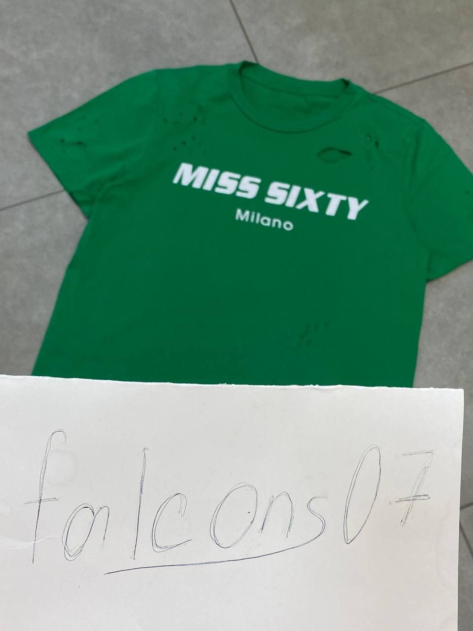 Miss Sixty Miss Sixty Milano Y2K Distressed Big Logo T-Shirt Size S / US 4 / IT 40 - 3 Thumbnail