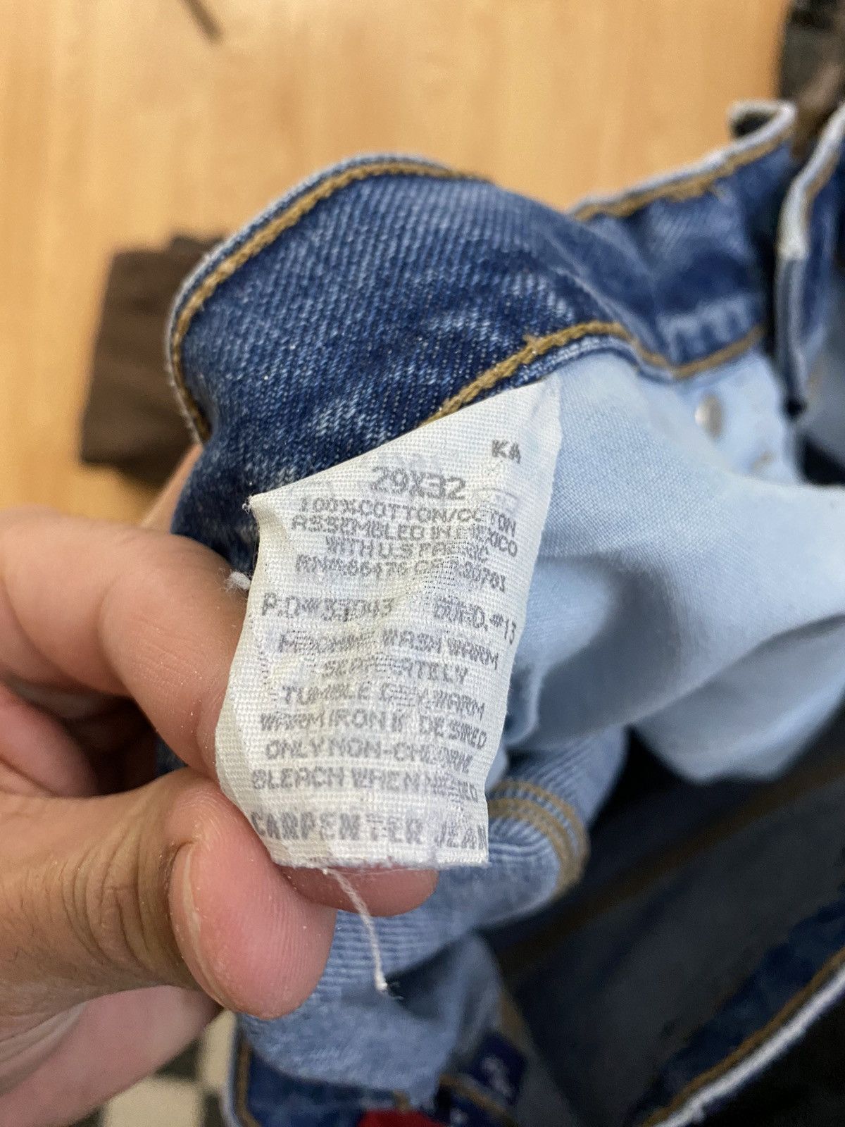 Tommy Hilfiger 90’s Vintage Blue Tommy Jeans Carpenter Denim Jeans Baggy Size US 30 / EU 46 - 8 Thumbnail