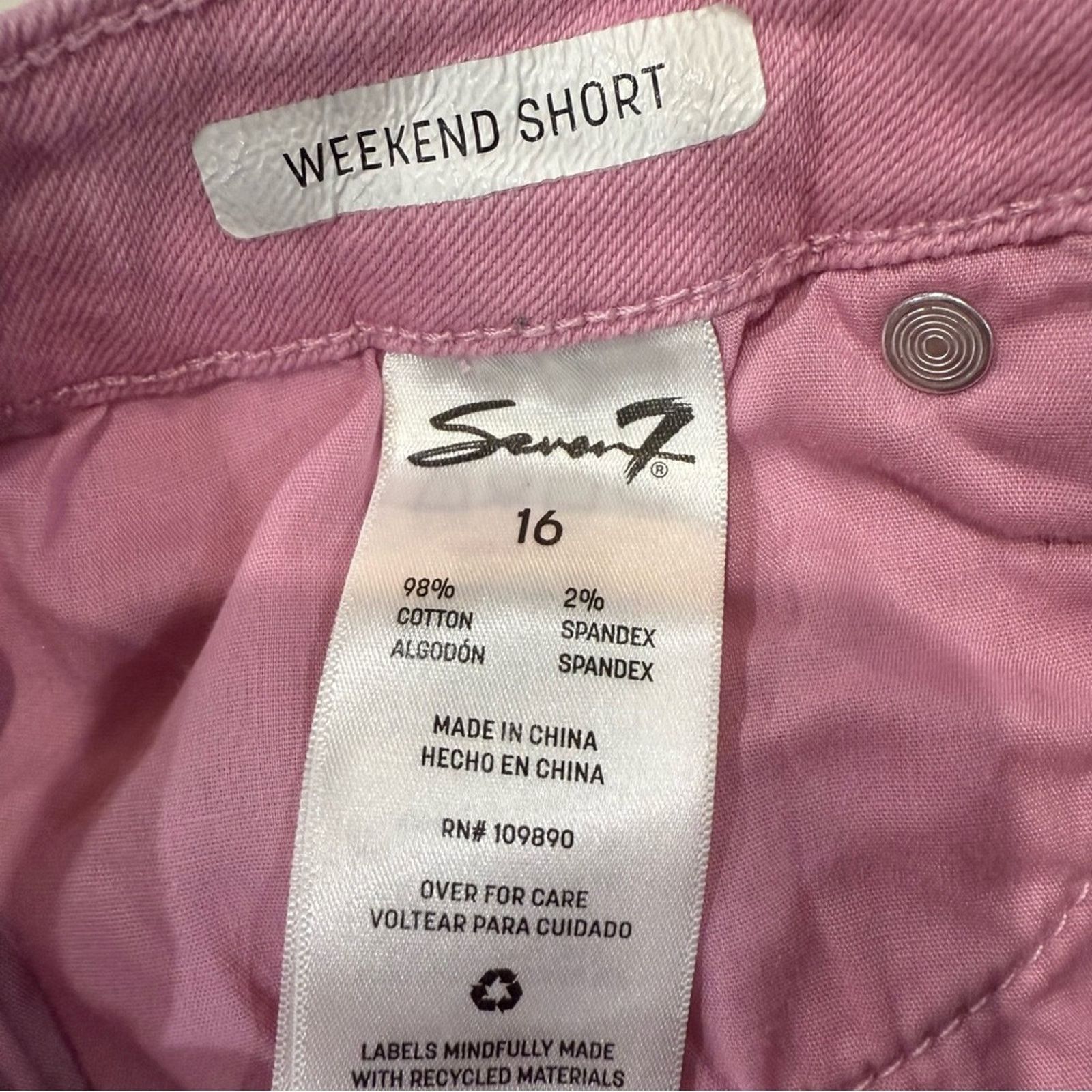 Seven 7 Seven7 Fray Hem Mini Denim Jean Weekend Shorts Womens 16 Size 38" / US 16 / IT 52 - 8 Thumbnail