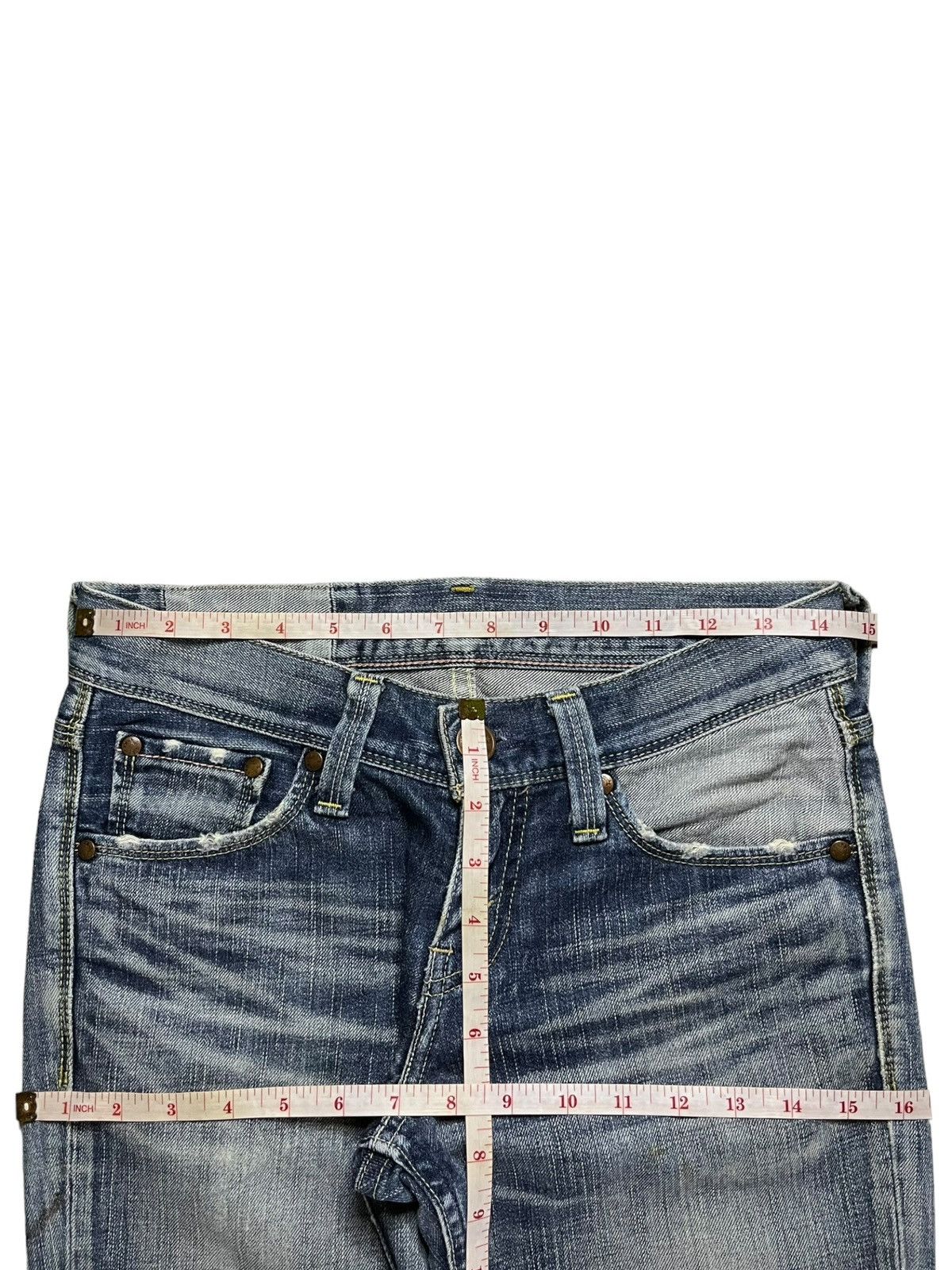 Vintage 90s Levis Star Faded Wash Distressed Flare Jeans