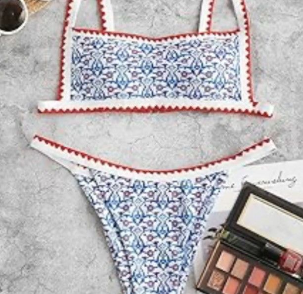 Other Aviator Nation Velvet Triangle Top Bikini Medium Bottoms Size ONE SIZE - 2 Thumbnail