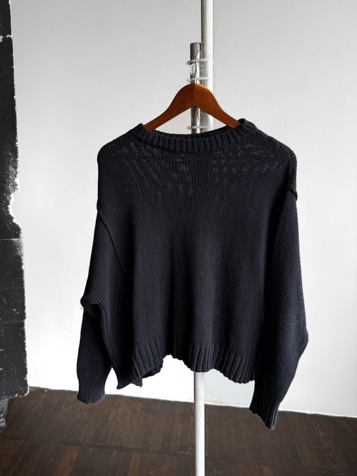 Other Rabens Saloner Edina Womens Navy Blue Knit Sweater Cotton Size M / US 6-8 / IT 42-44 - 3 Thumbnail