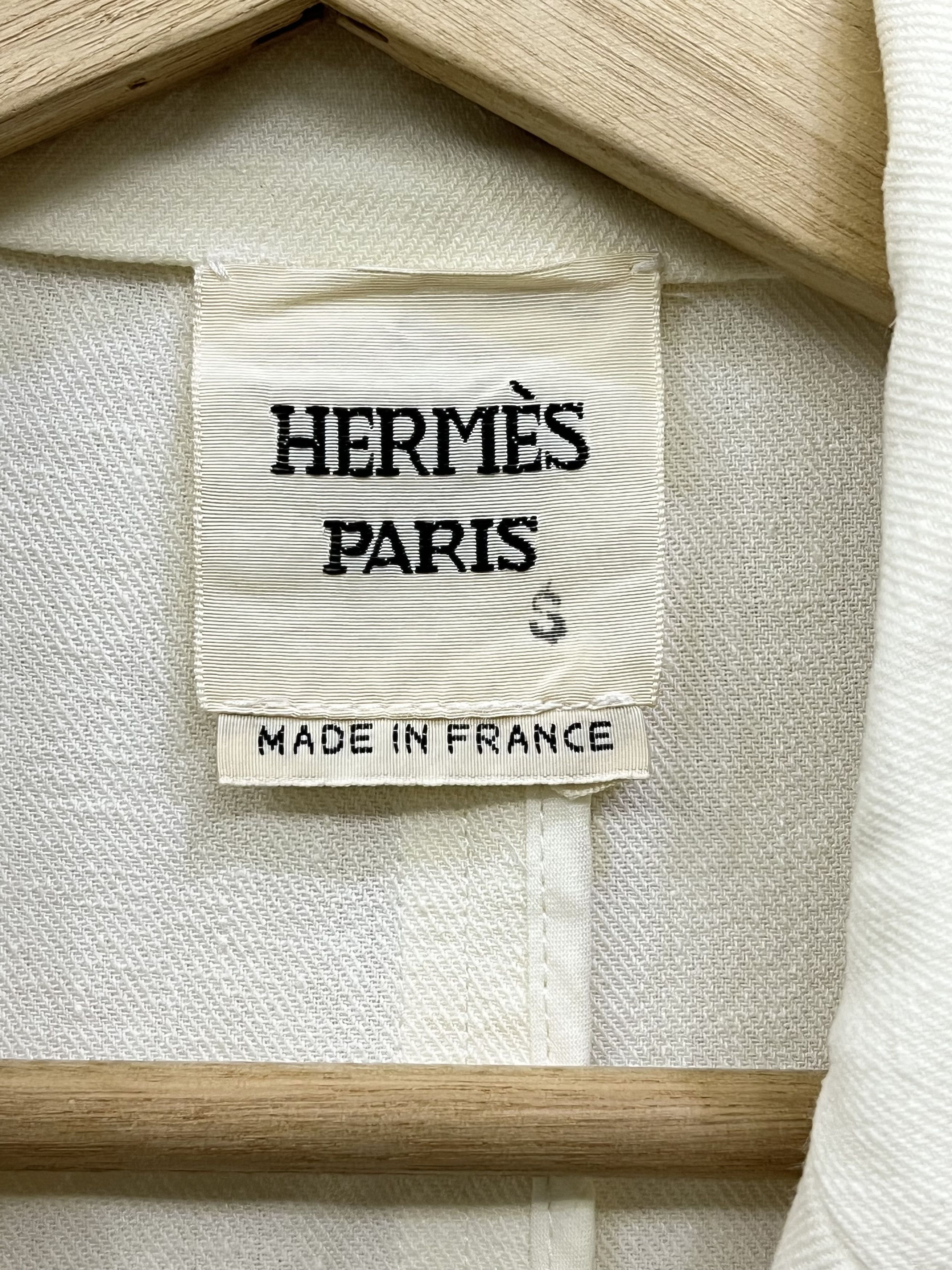 Hermes Authentic Vintage Hermès Linen Blazer Size S / US 4 / IT 40 - 7 Thumbnail