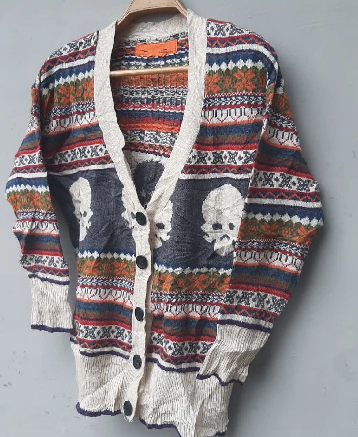 Japanese Brand 2000s Archival Tough Jeans Smith Knitwear Cardigan Size US L / EU 52-54 / 3 - 2 Thumbnail