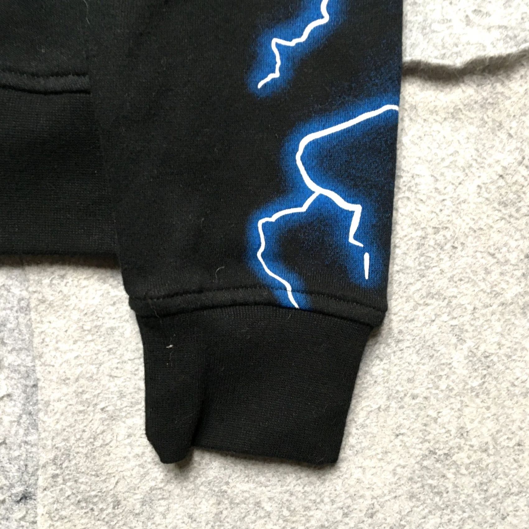 Vintage Lurking Class Hoodie Mens Small Black Mega Print Lightning Skull Graphic Print Hooded Pullover Skeleton Grunge Streetwear 90s Mens Size US S / EU 44-46 / 1 - 3 Thumbnail