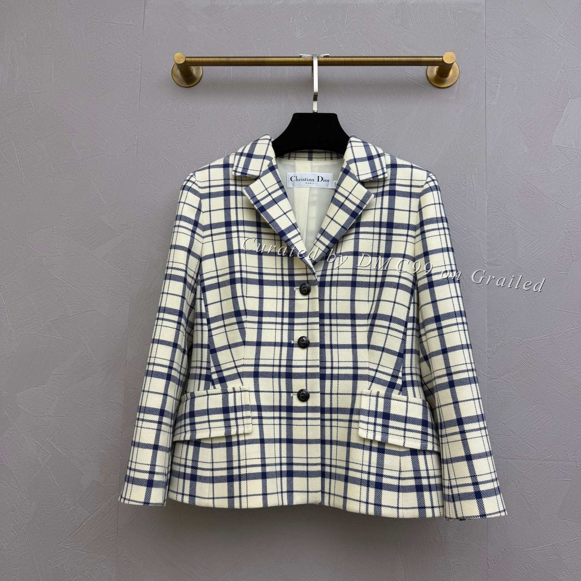 Dior Dior Wool Plaid Casual Coat Size XS / US 0-2 / IT 36-38 - 1 Thumbnail