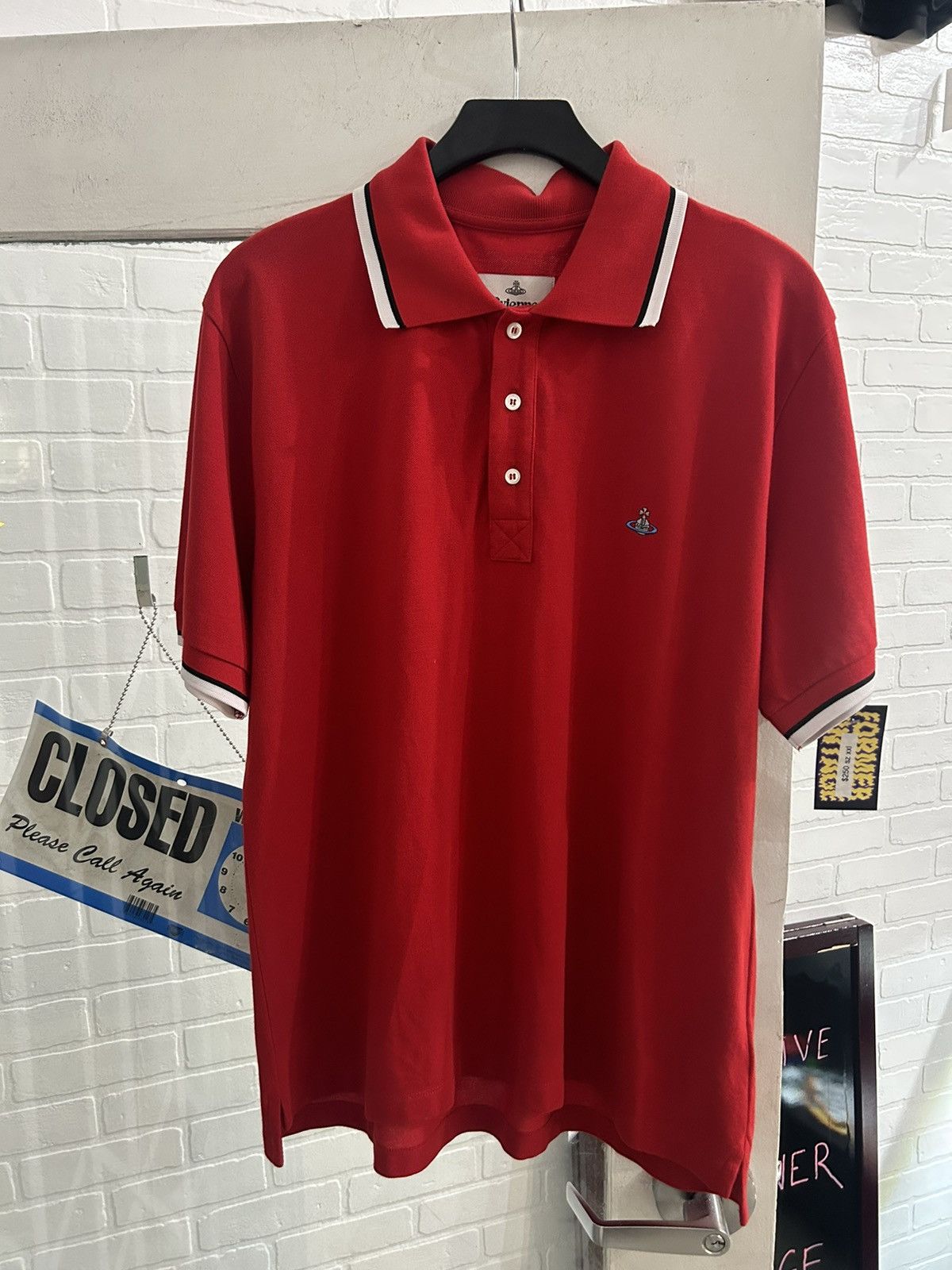 image of Vivienne Westwood Polo in Red, Men's (Size 2XL)