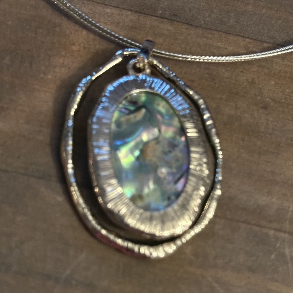 Jones New York Jones New York gold tone green abalone pendant necklace Size ONE SIZE - 4 Thumbnail