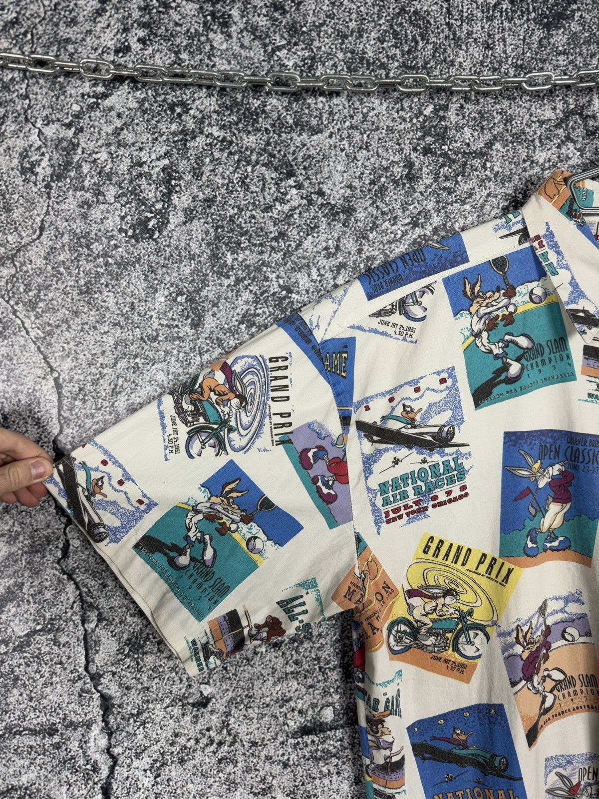 Warner Bros Rare Vintage 1993 Warner Bros Short Sleeve Shirt Bunny Taz Size US M / EU 48-50 / 2 - 6 Thumbnail