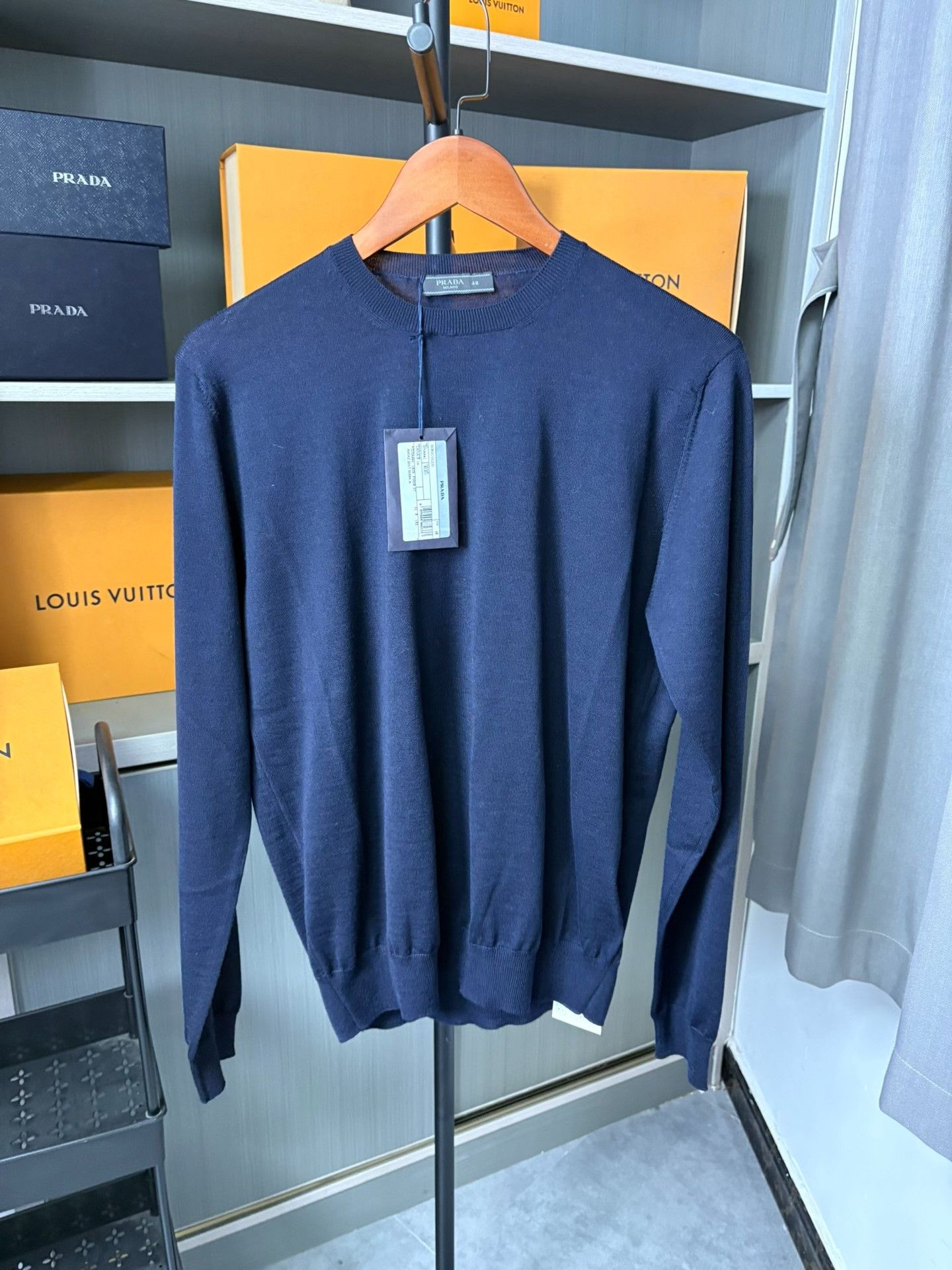 Prada Prada Knit Blue Sweater 48 Men Size US XL / EU 56 / 4 - 1 Thumbnail