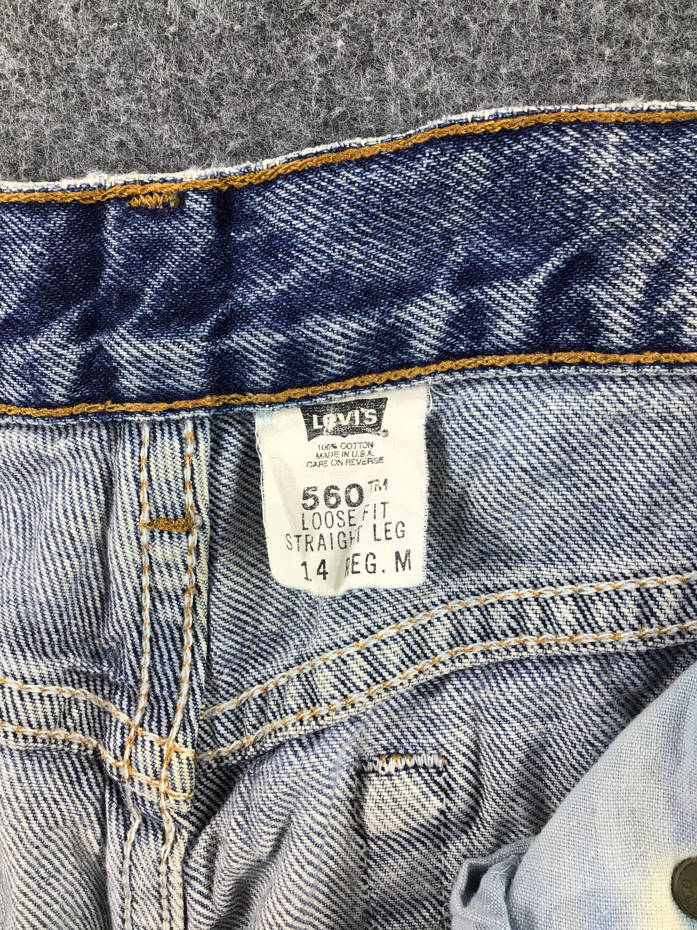 Levi's Vintage 90s Levi's 560 Jeans Faded Blue Denim KJ180A Size US 32 / EU 48 - 10 Thumbnail
