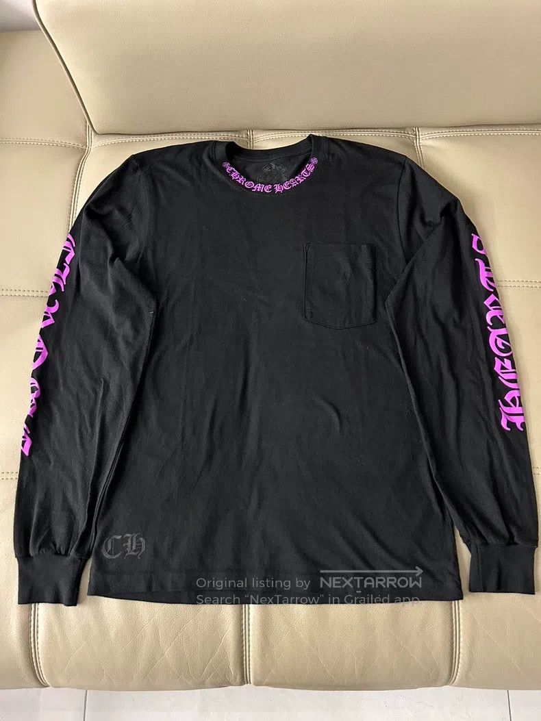 Chrome Hearts CHROME HEARTS Size M Purple neckline letter black round nec Size US M / EU 48-50 / 2 - 1 Thumbnail