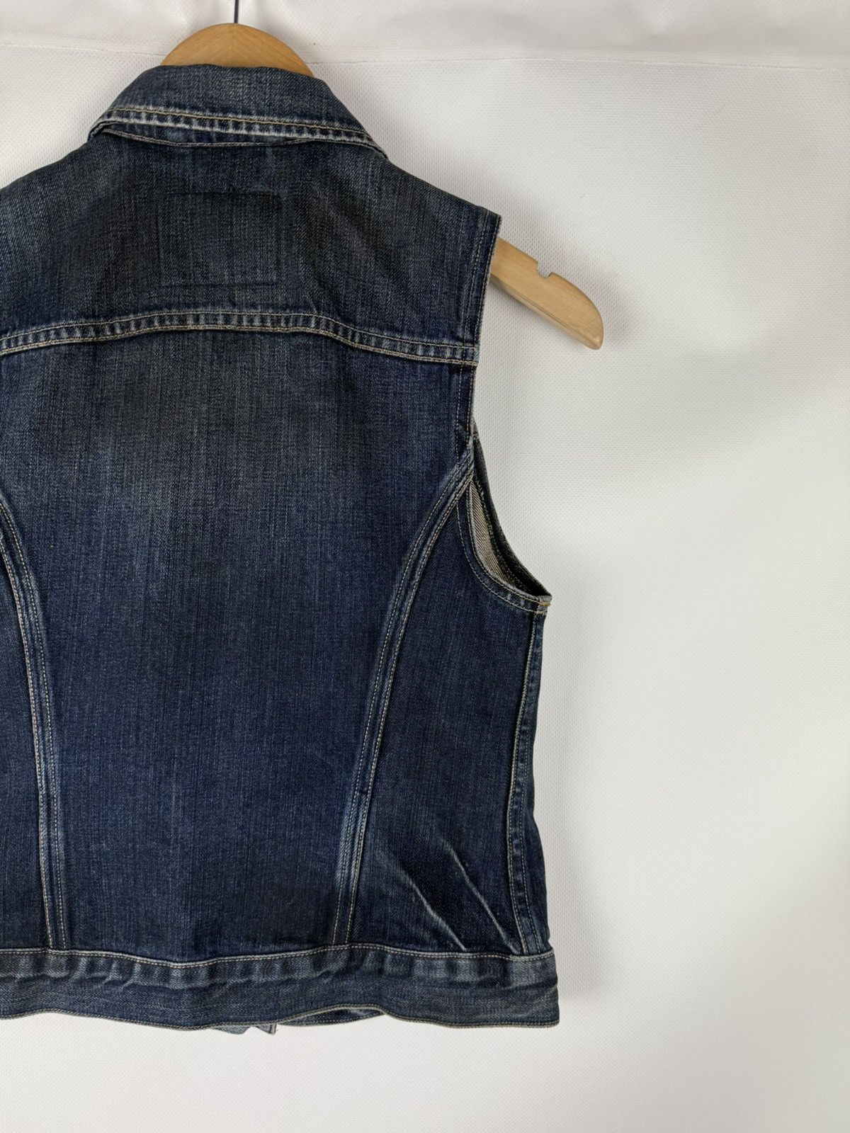 Allsaints × Japanese Brand Allsaints Ladies Easy Trucker Selvedge Denim Gilet Vest Size M / US 6-8 / IT 42-44 - 14 Thumbnail
