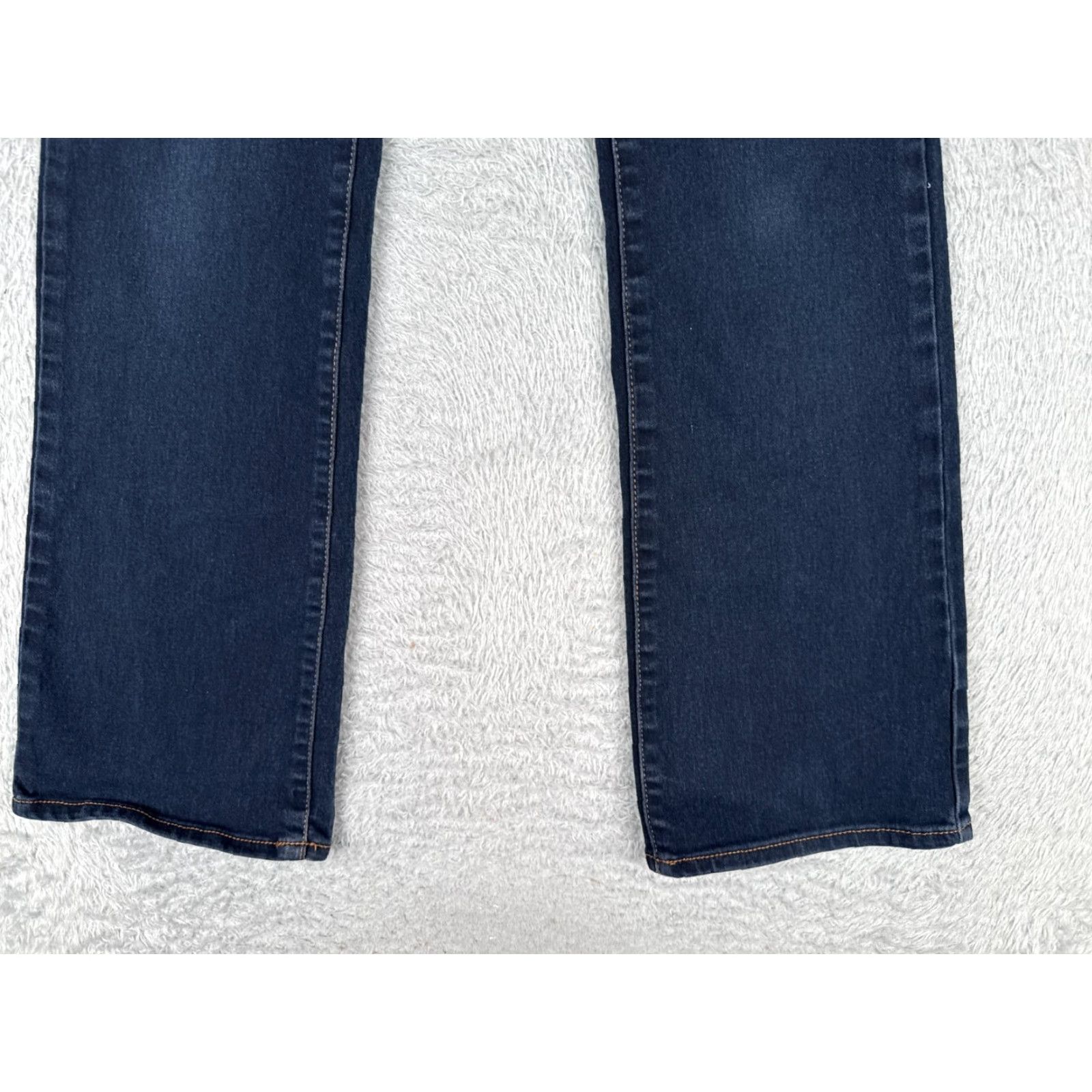 Vintage No Boundaries Jeans Juniors 7 Blue Denim Bootcut Dark Wash 27x30 Cotton Stretch 5-Pocket Womens Regular Size 28" / US 6 / IT 42 - 2 Thumbnail