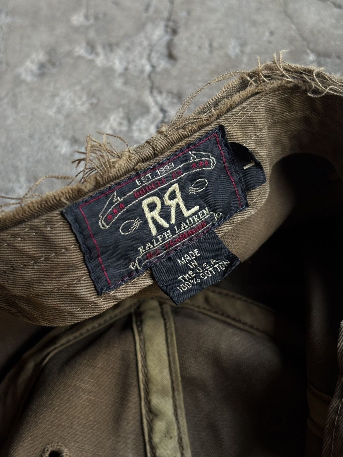 RRL Ralph Lauren Distressed!!! VTG Double RL Ralph Lauren Hat Size ONE SIZE - 5 Thumbnail