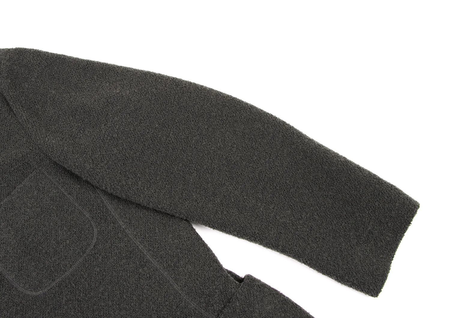 Issey Miyake Wool Blend Pile Knit Jacket in Khaki Gray, Size XL Size US XL / EU 56 / 4 - 8 Thumbnail