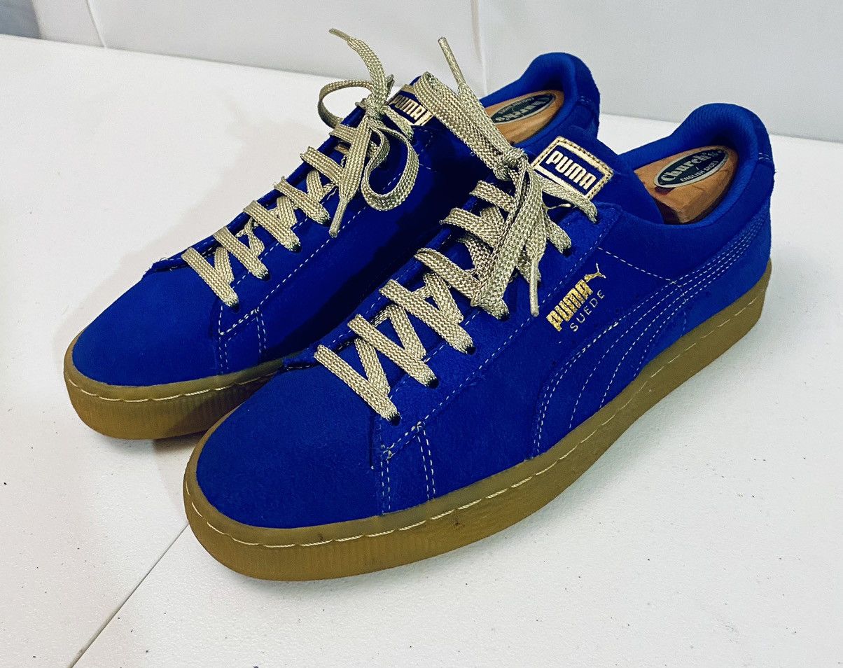 Puma Suede Classic XXI Royal Blue Gum Sole Electric Gold New