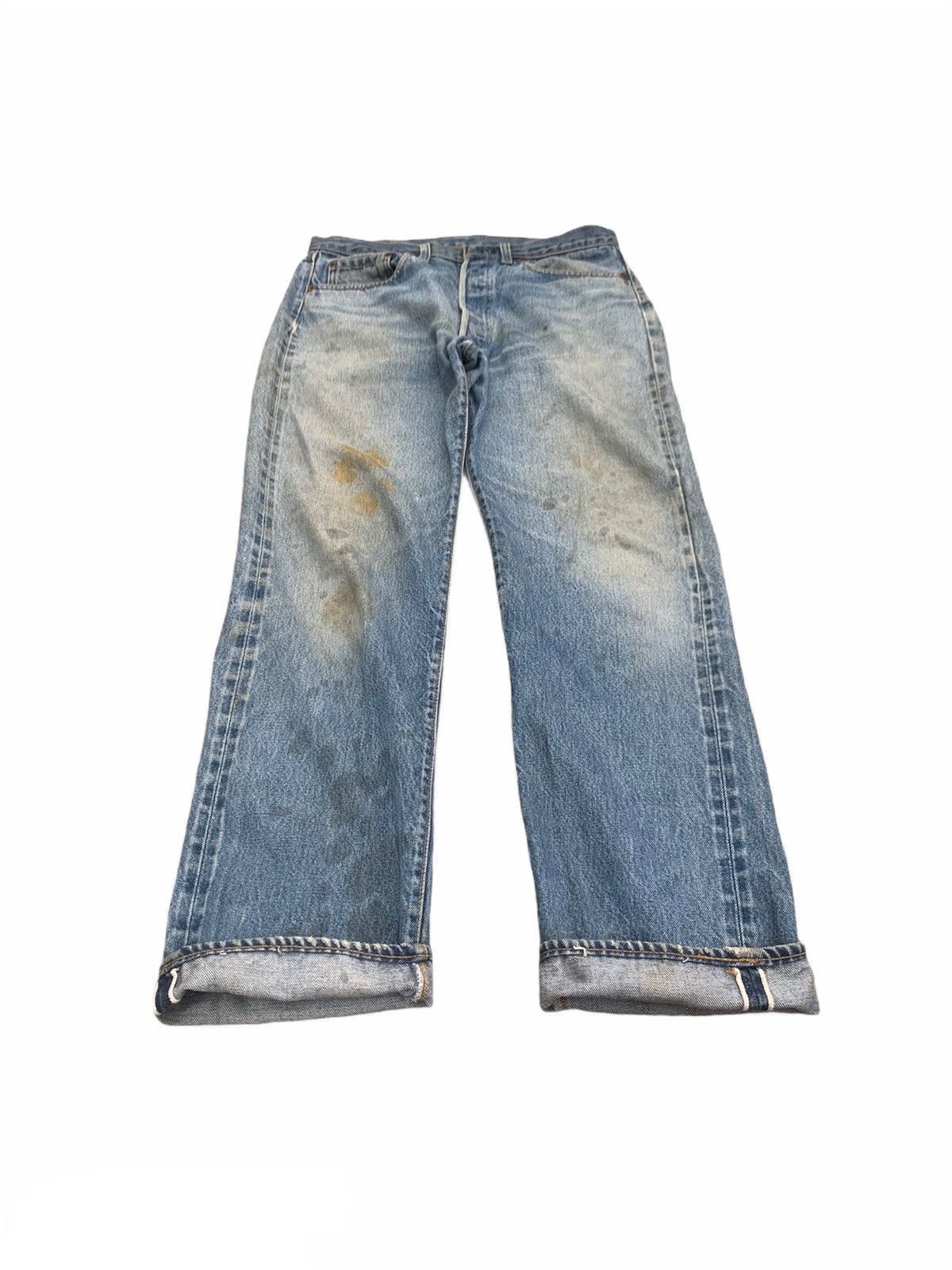 Levi's Vintage 80s Levi's 501 Selvedge Made in USA Distressed Denim Size US 33 - 5 Thumbnail