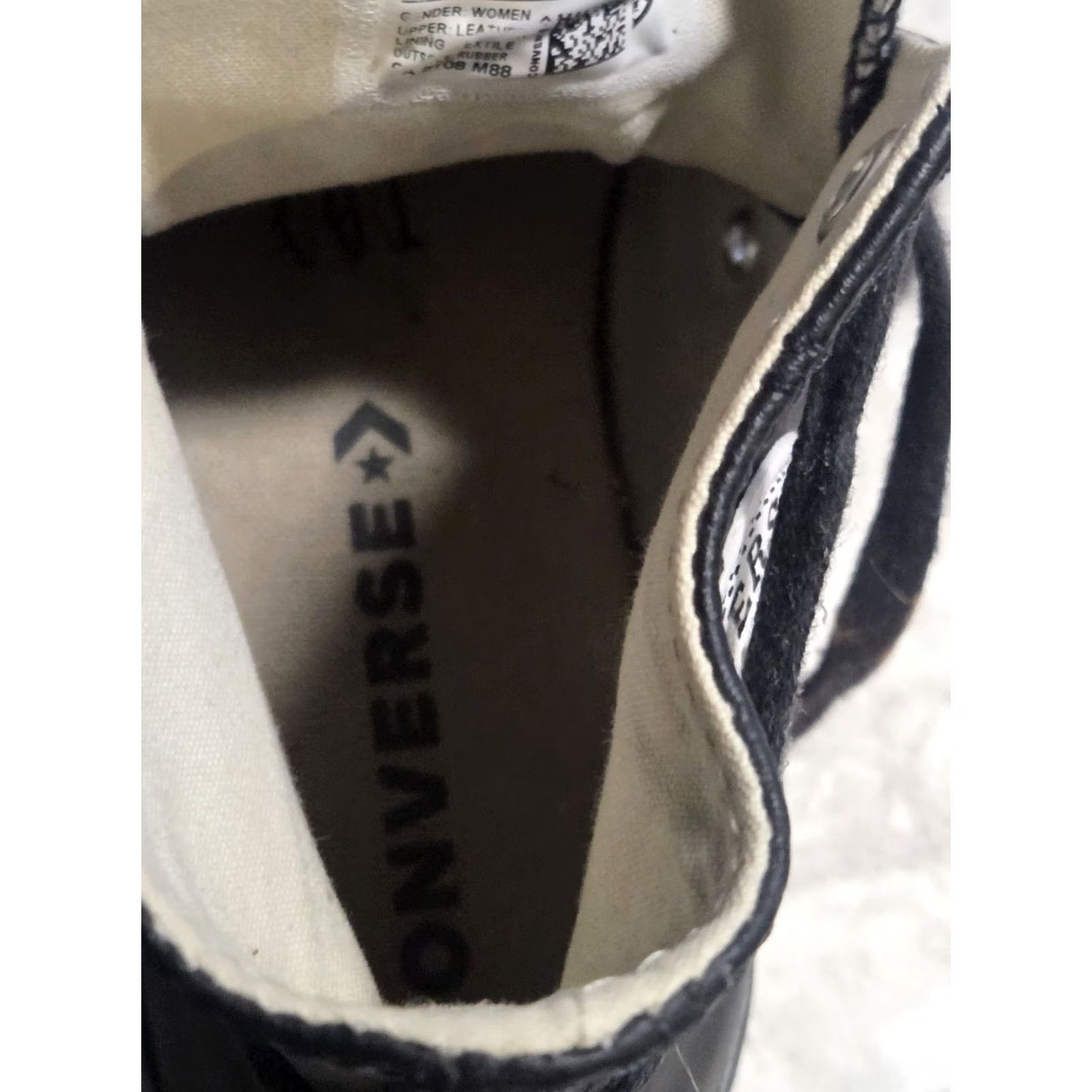 Converse Converse Chuck Taylor All Star Lift Platform Leather High Top Black WM Size 6.5 Size M / US 6-8 / IT 42-44 - 4 Thumbnail