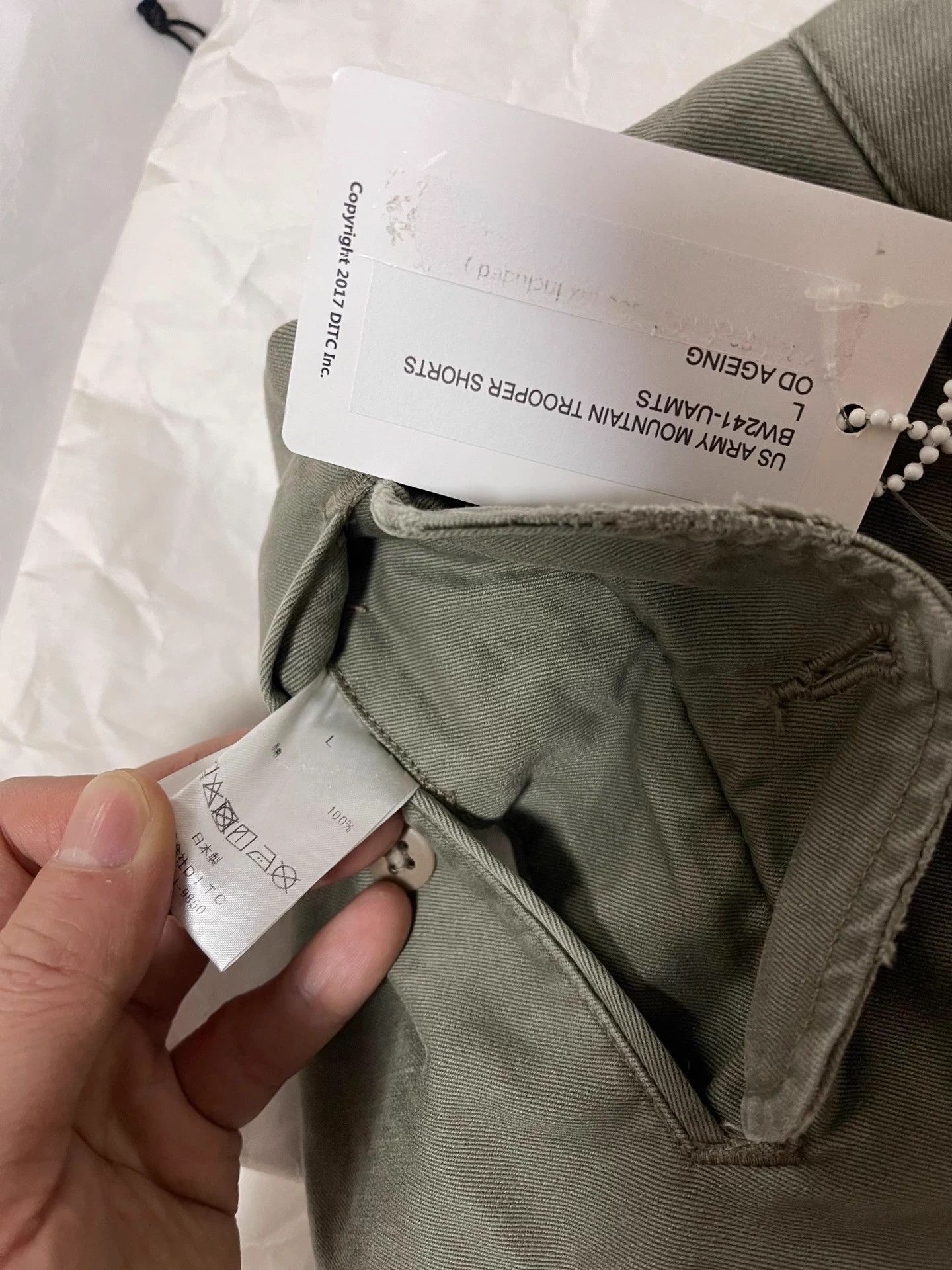 Other BOWWOW US ARMY Trooper Combat Short Washed Olive L Size US 34 / EU 50 - 8 Thumbnail
