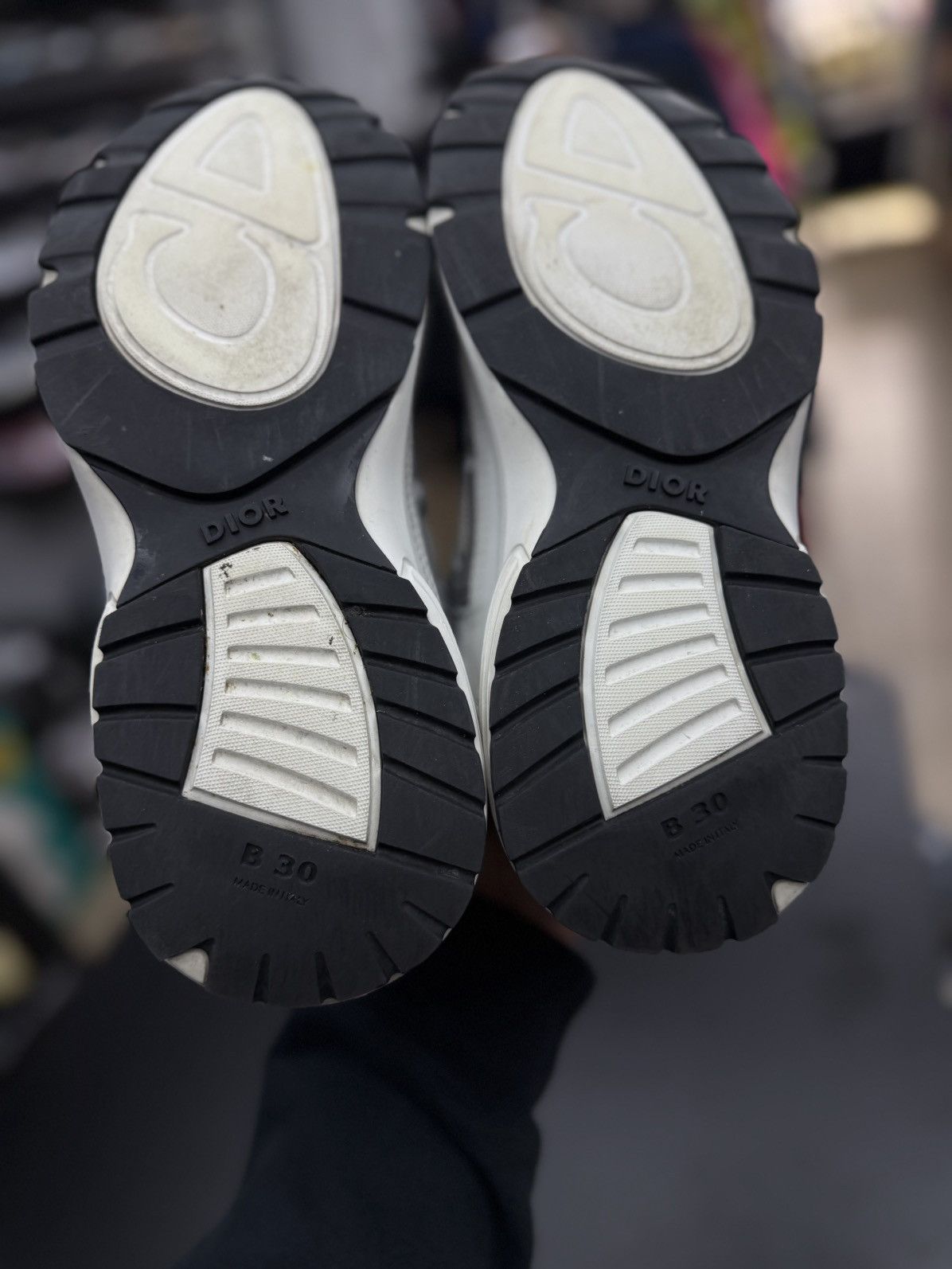 Dior Dior B30 White Reflective Silver Size 40EU/7US $1200 Retail Size US 7 / EU 40 - 17 Thumbnail