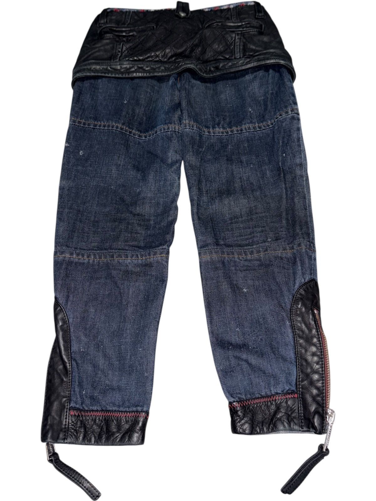 Dsquared2 Dsquared2 Leather Denim Jeans tactical bondage skirt buckle Size 28" / US 6 / IT 42 - 10 Thumbnail